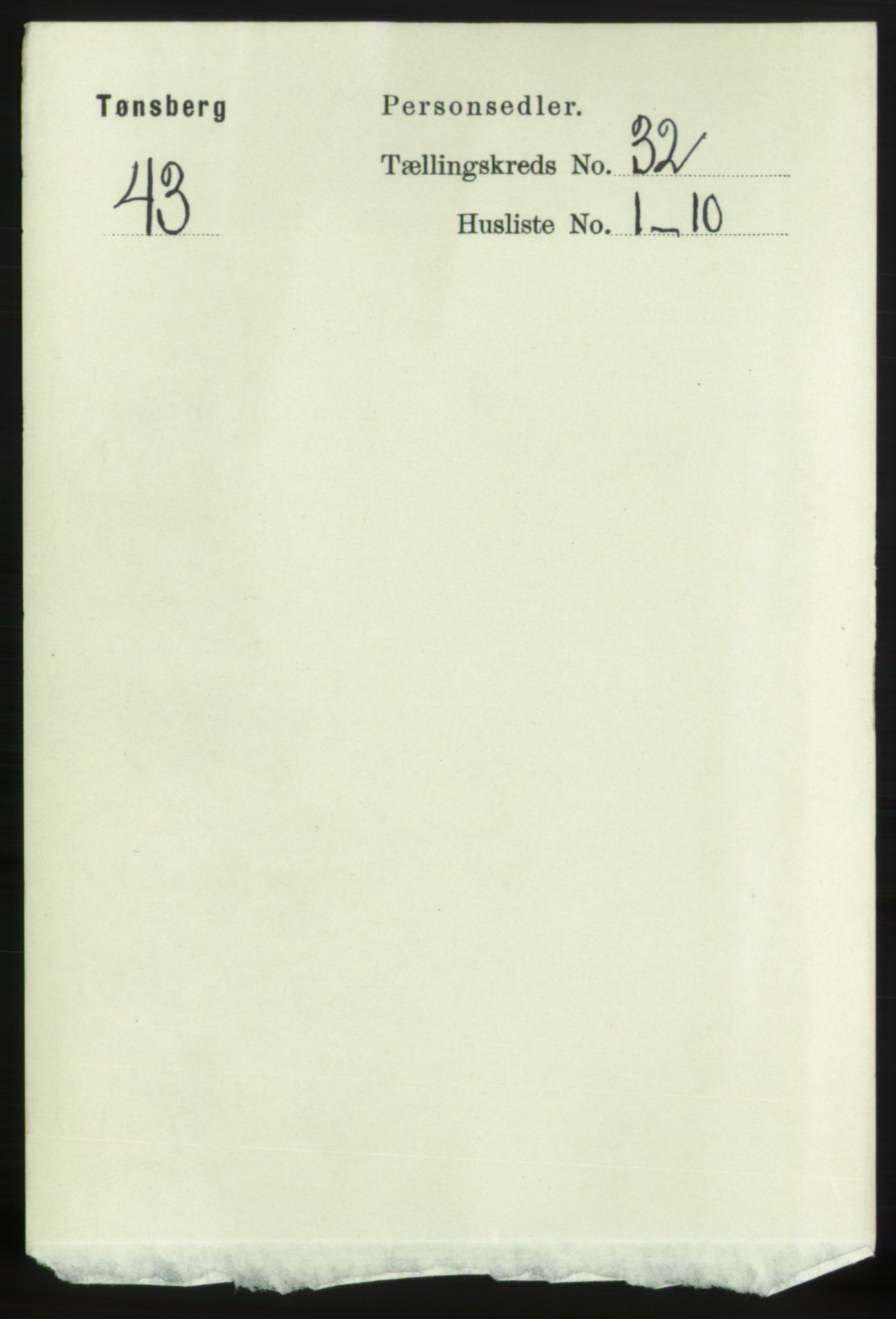 RA, 1891 census for 0705 Tønsberg, 1891, p. 7459