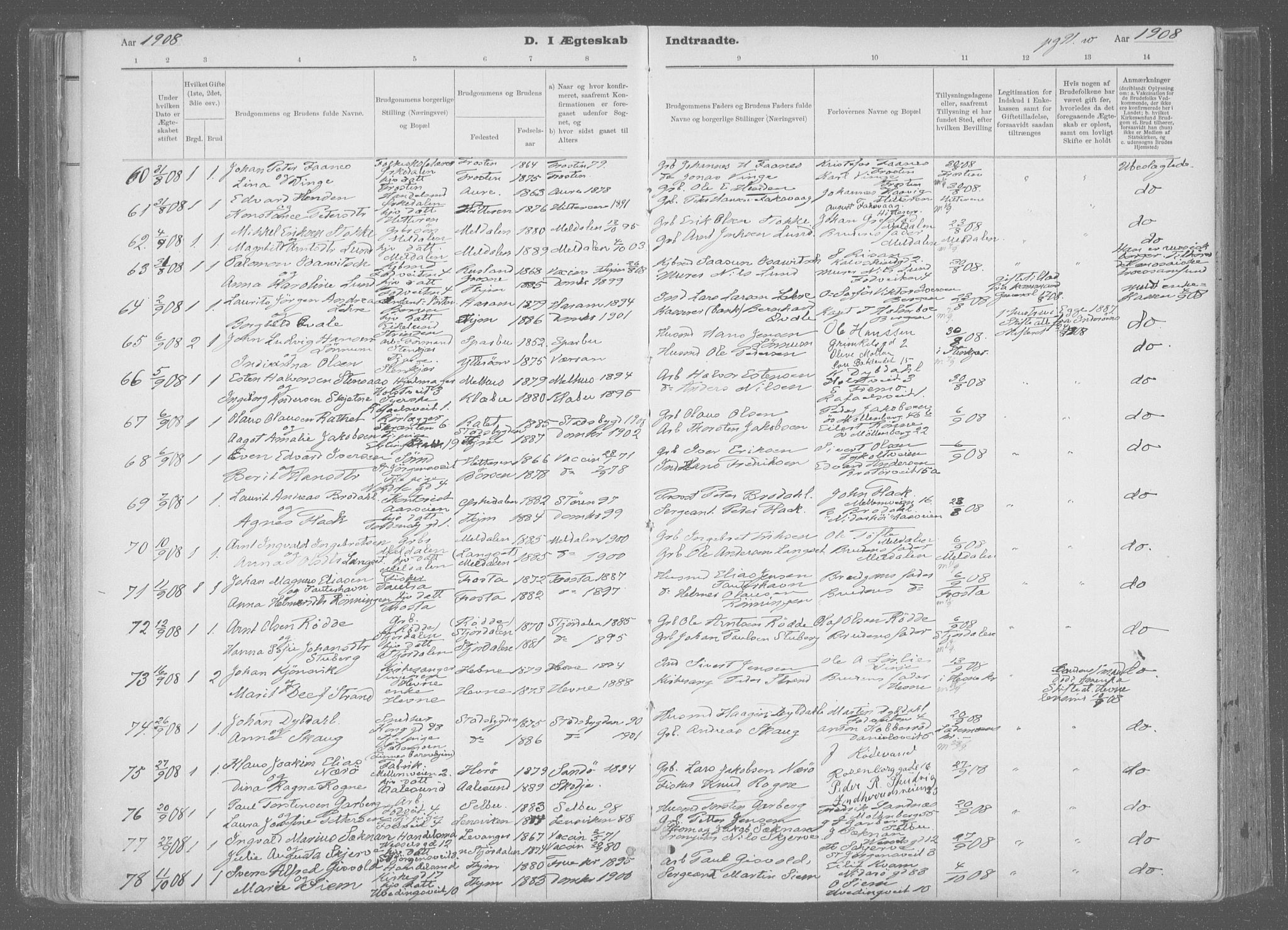 Ministerialprotokoller, klokkerbøker og fødselsregistre - Sør-Trøndelag, AV/SAT-A-1456/601/L0064: Parish register (official) no. 601A31, 1891-1911, p. 91w