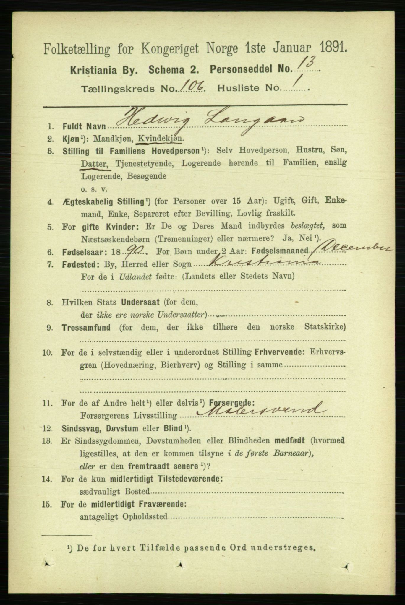 RA, 1891 census for 0301 Kristiania, 1891, p. 53801
