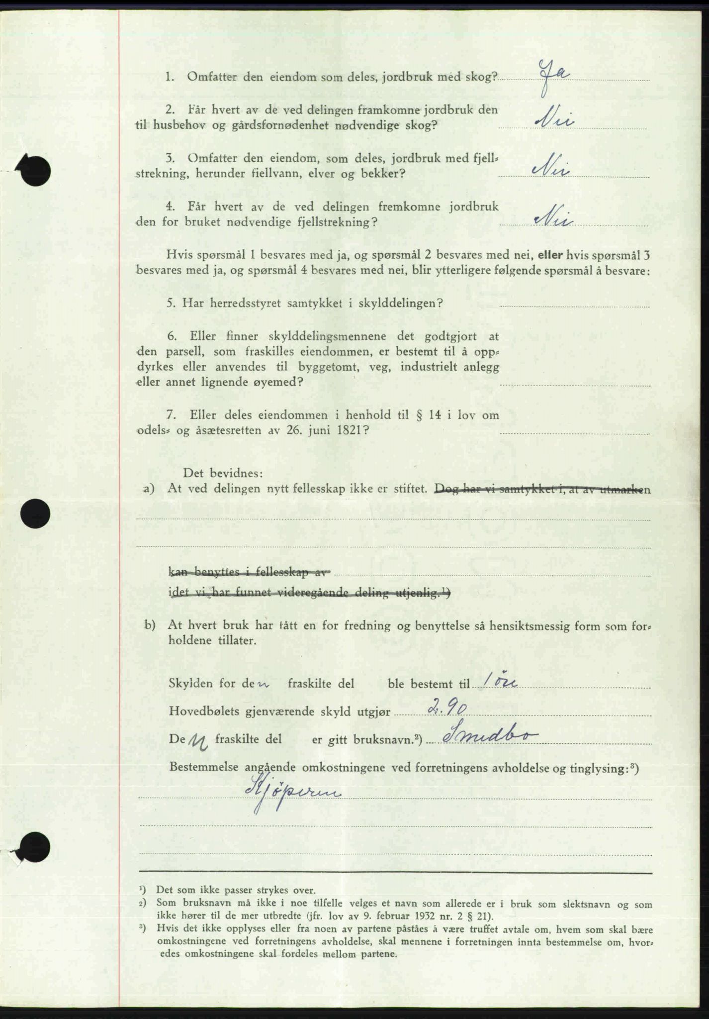 Toten tingrett, SAH/TING-006/H/Hb/Hbc/L0020: Mortgage book no. Hbc-20, 1948-1948, Diary no: : 2391/1948