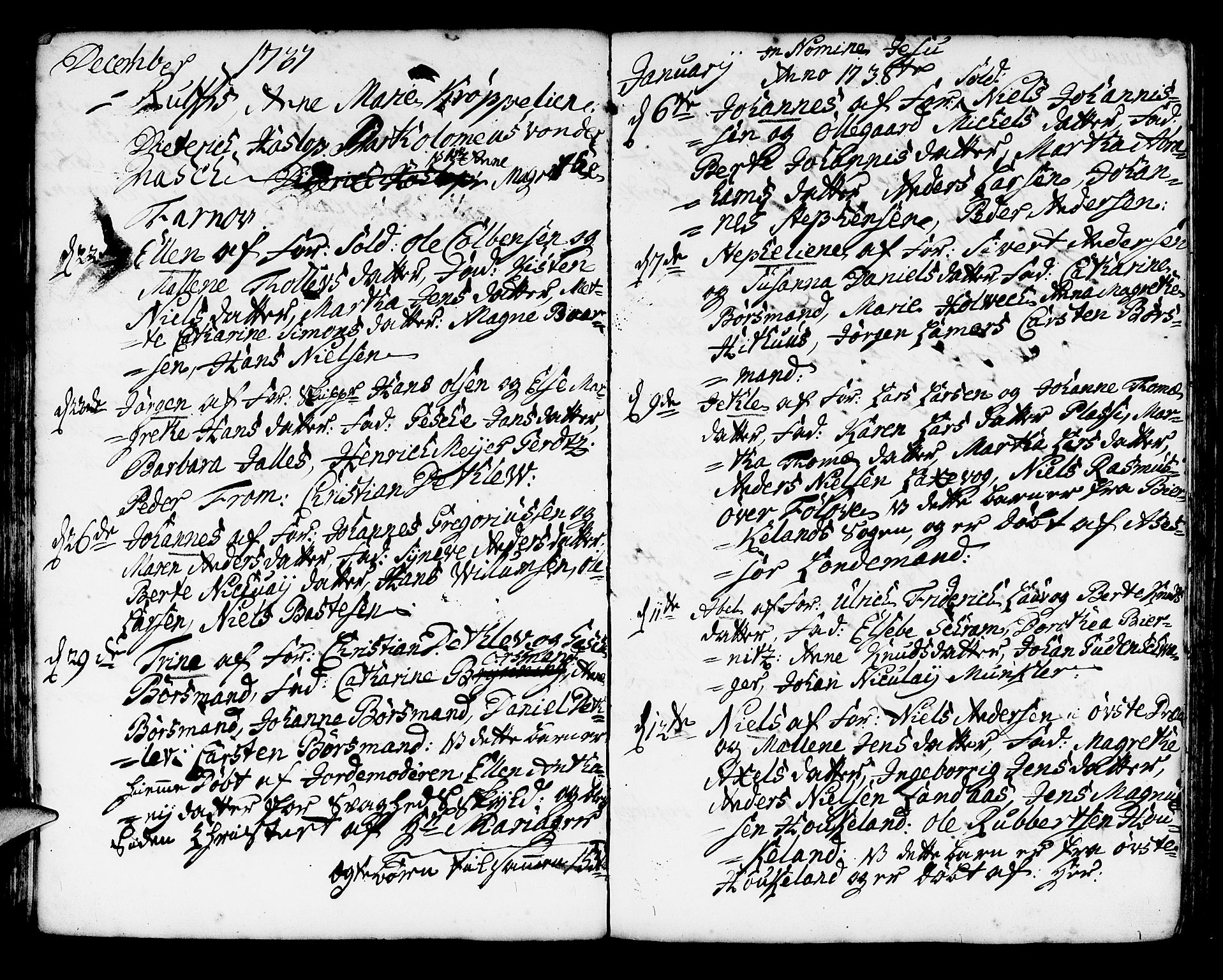 Korskirken sokneprestembete, SAB/A-76101/H/Haa/L0004: Parish register (official) no. A 4, 1720-1750, p. 185