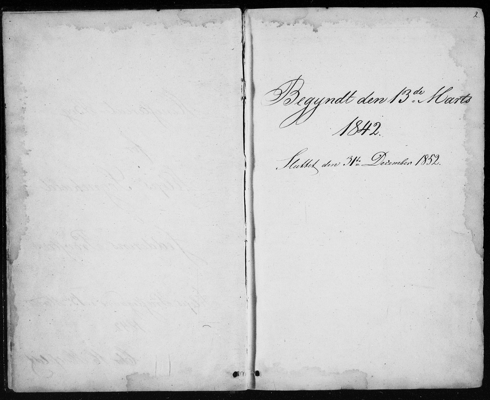 Klepp sokneprestkontor, SAST/A-101803/001/3/30BA/L0004: Parish register (official) no. A 4, 1842-1852, p. 2