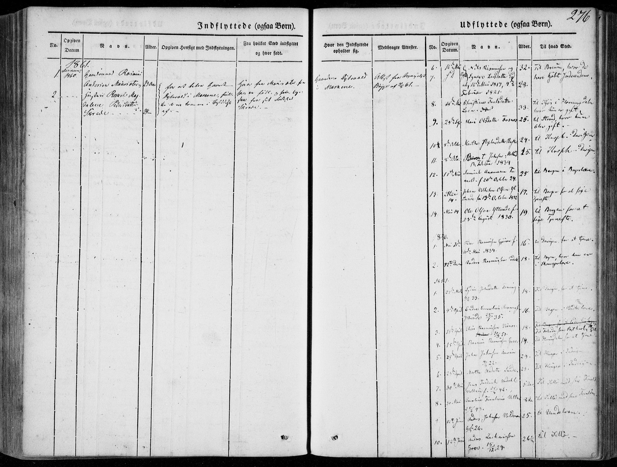 Stryn Sokneprestembete, SAB/A-82501: Parish register (official) no. A 2, 1844-1861, p. 276