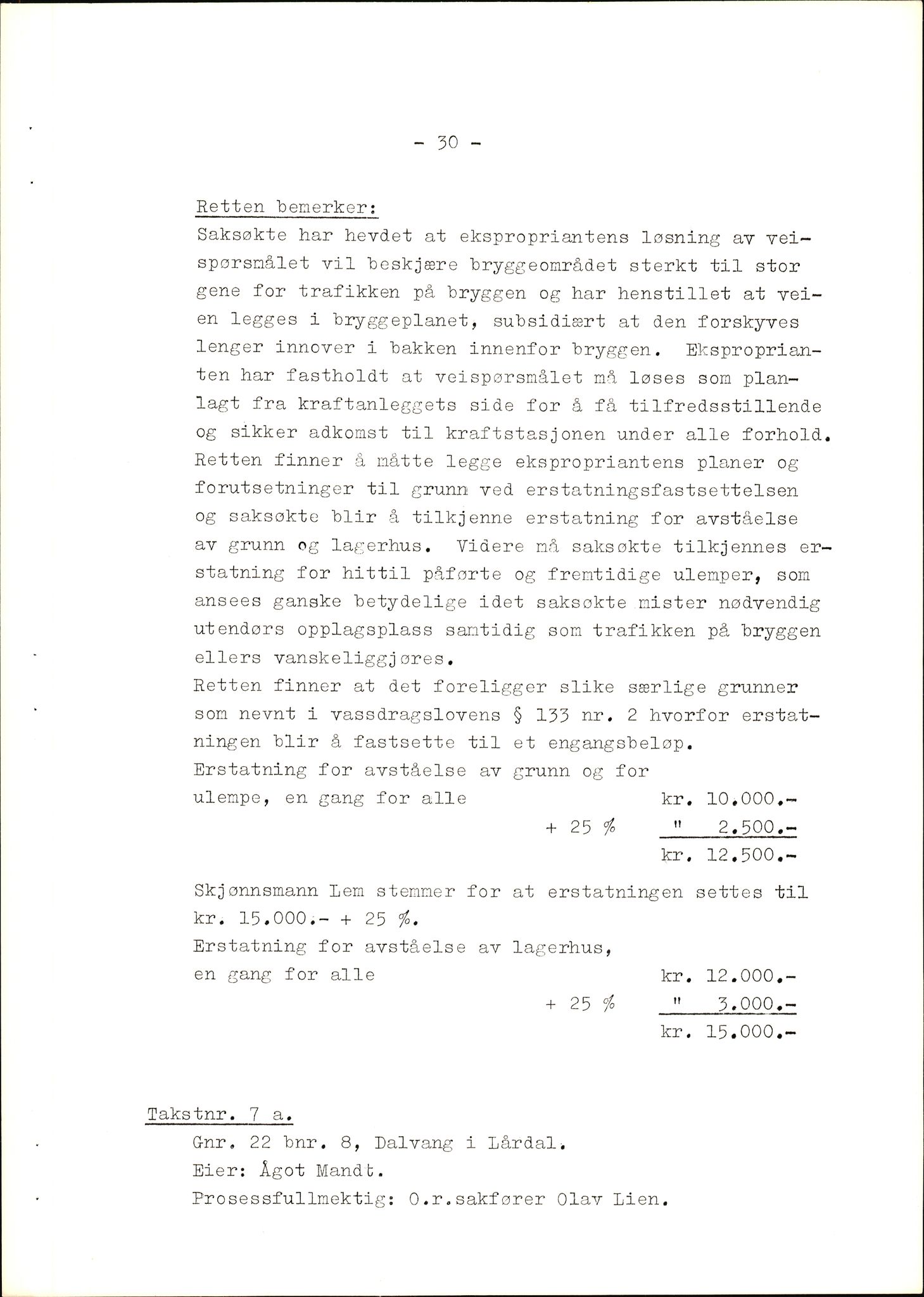 Vest-Telemark sorenskriveri, AV/SAKO-A-134/F/Fo/Foc/L0001: Tokke og Vinjevassdraget rettsbøker, 1954-1963, p. 61