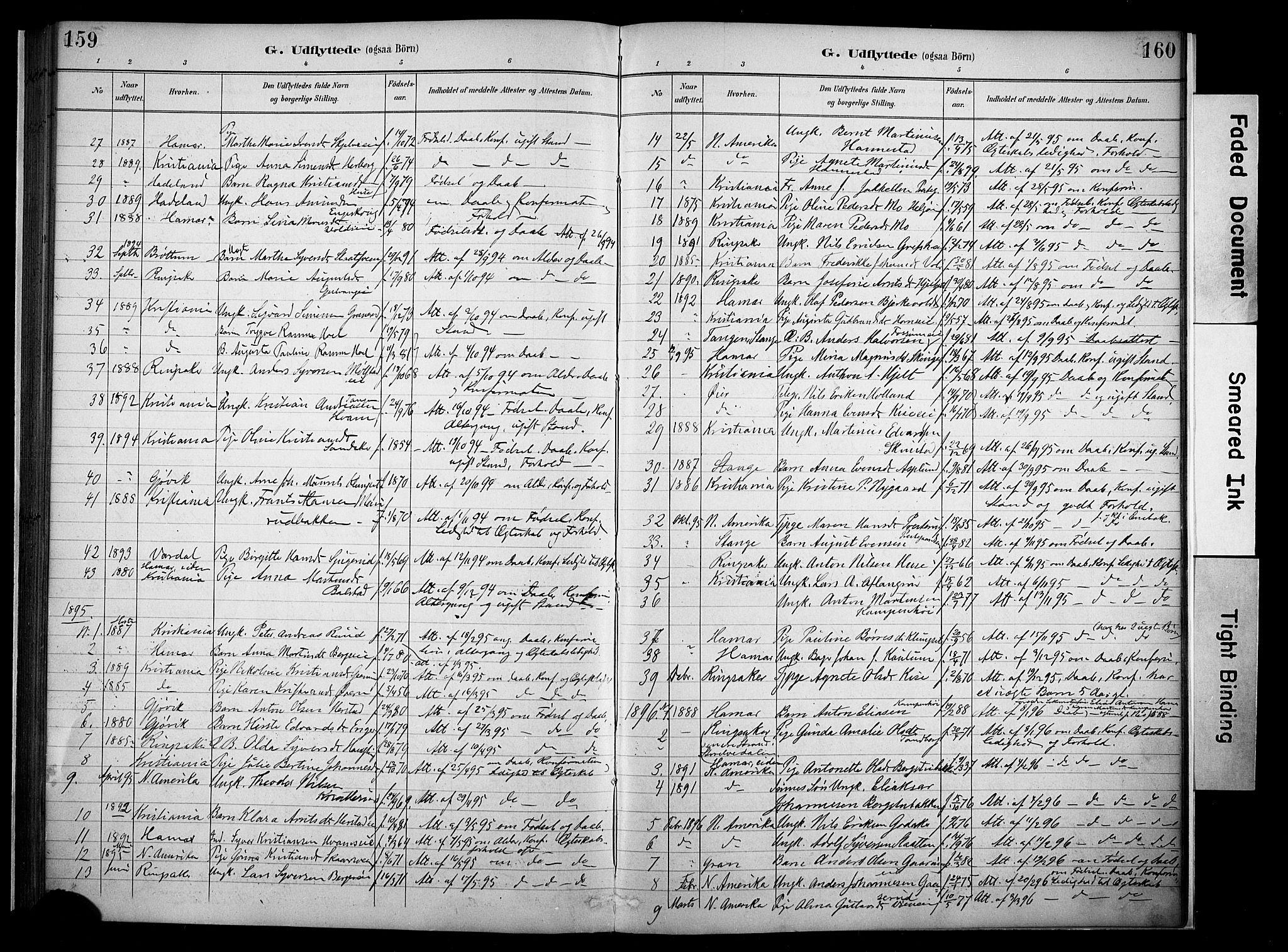 Nes prestekontor, Hedmark, AV/SAH-PREST-020/K/Ka/L0011: Parish register (official) no. 11, 1887-1905, p. 159-160