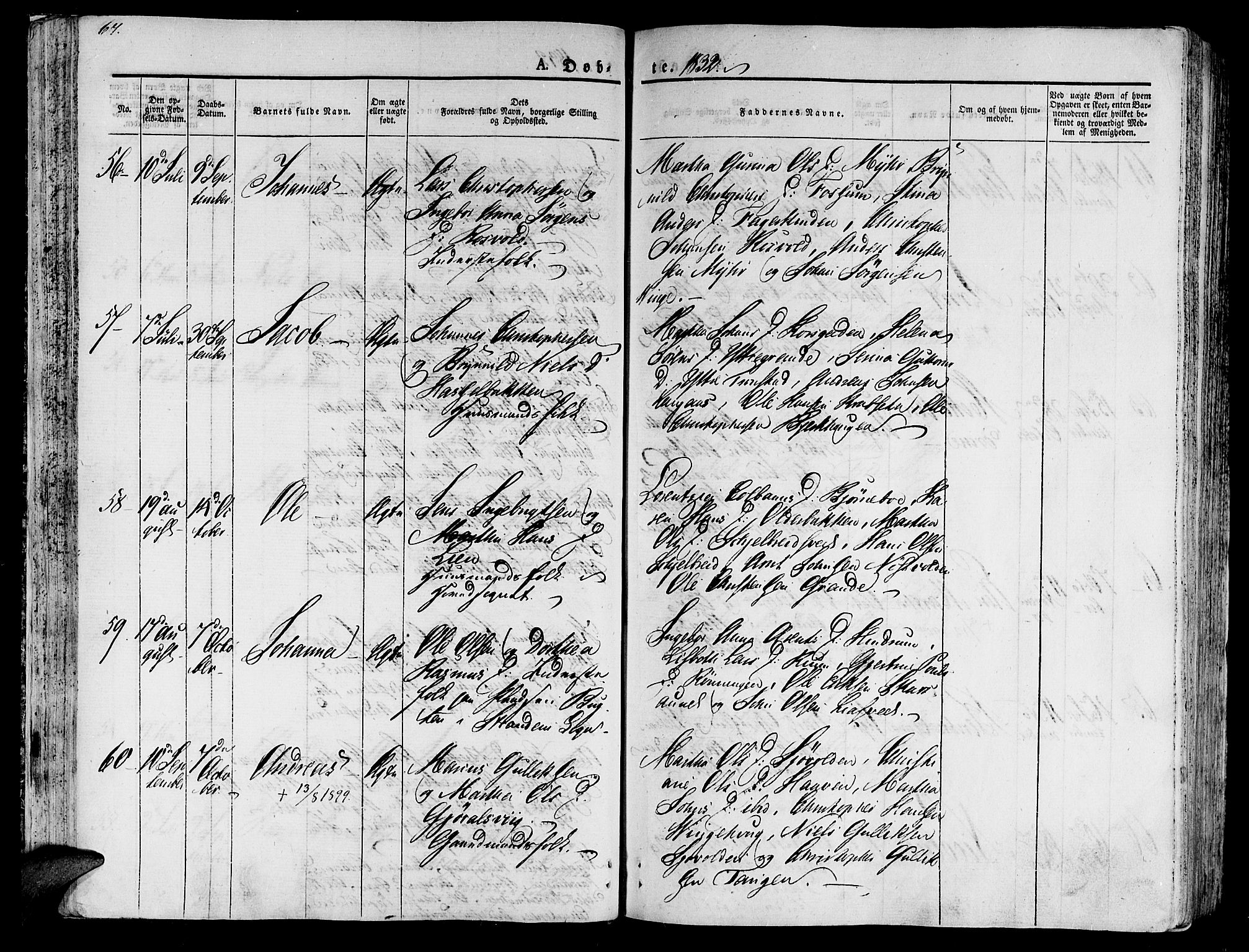 Ministerialprotokoller, klokkerbøker og fødselsregistre - Nord-Trøndelag, SAT/A-1458/701/L0006: Parish register (official) no. 701A06, 1825-1841, p. 67