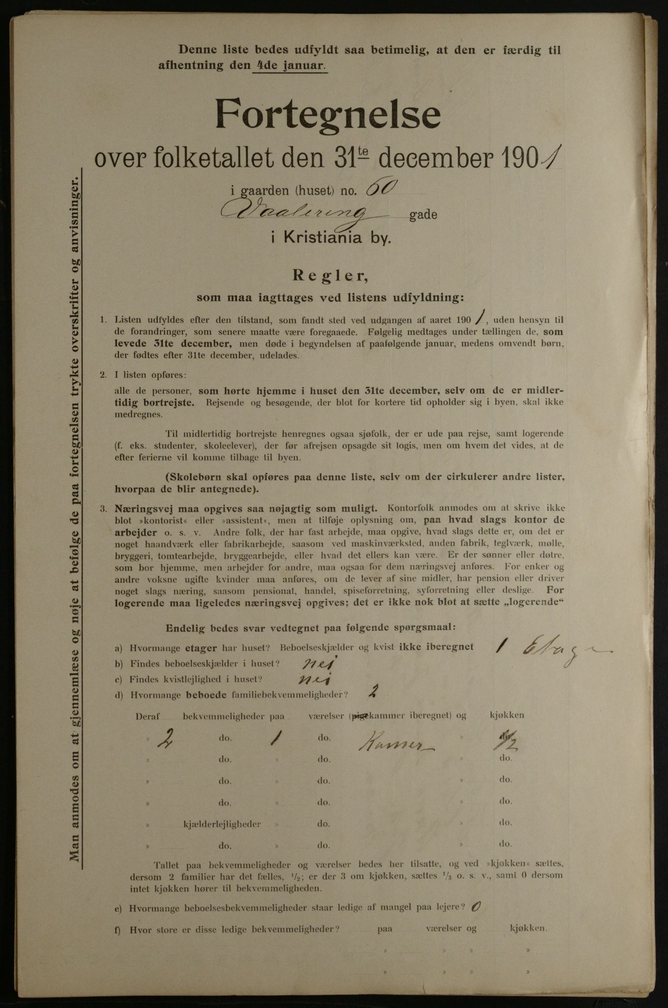 OBA, Municipal Census 1901 for Kristiania, 1901, p. 19168