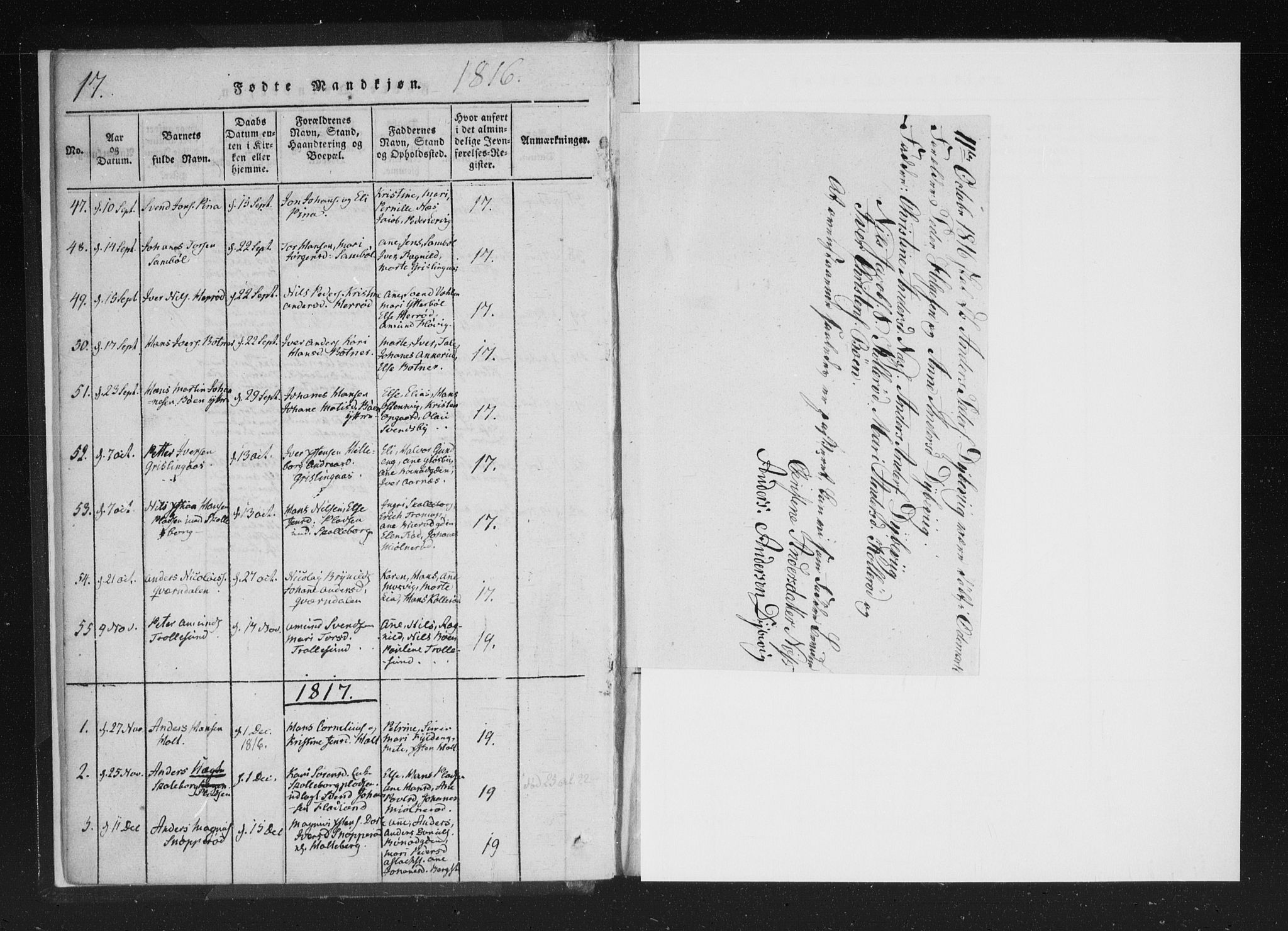 Aremark prestekontor Kirkebøker, AV/SAO-A-10899/F/Fc/L0001: Parish register (official) no. III 1, 1814-1834, p. 17-18