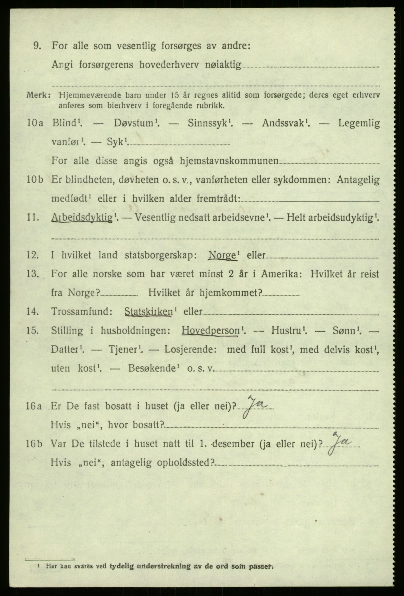 SAB, 1920 census for Hafslo, 1920, p. 3871