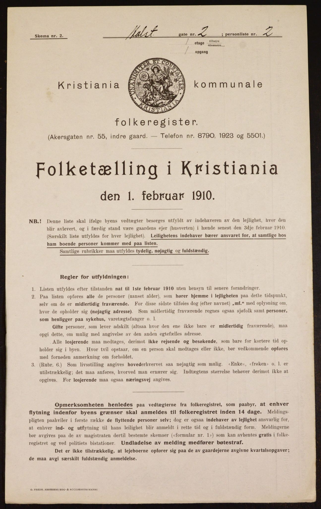 OBA, Municipal Census 1910 for Kristiania, 1910, p. 40157