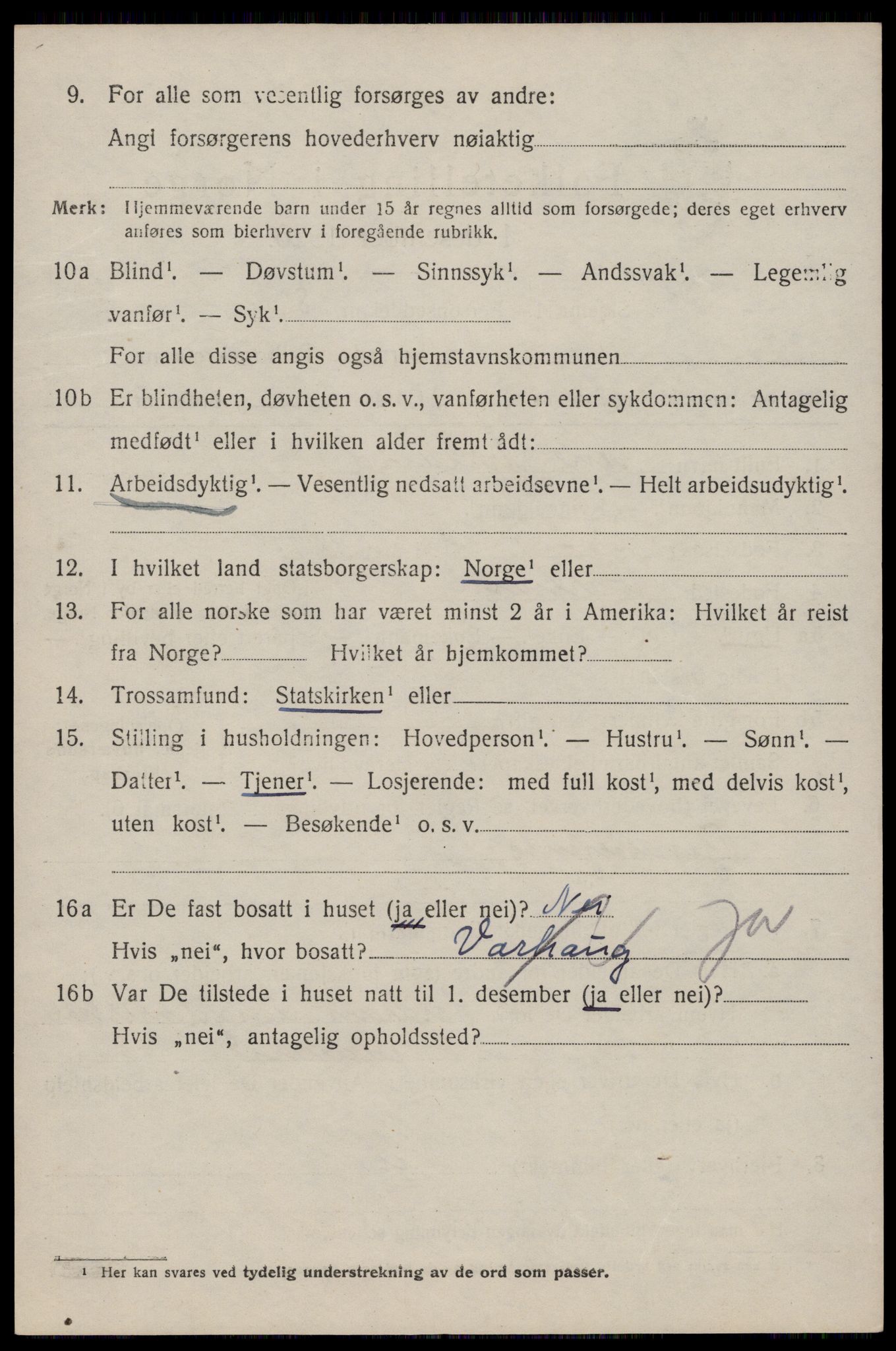 SAST, 1920 census for Hetland, 1920, p. 8168