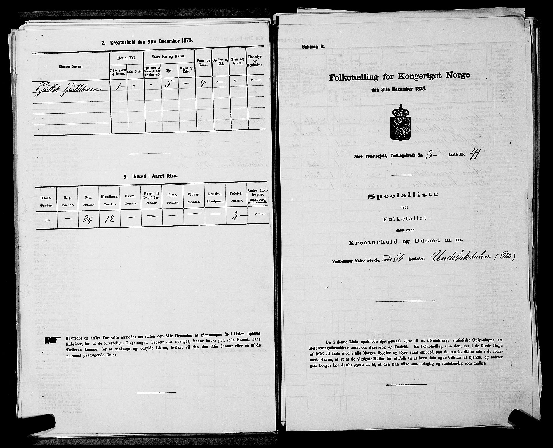 SAKO, 1875 census for 0633P Nore, 1875, p. 372