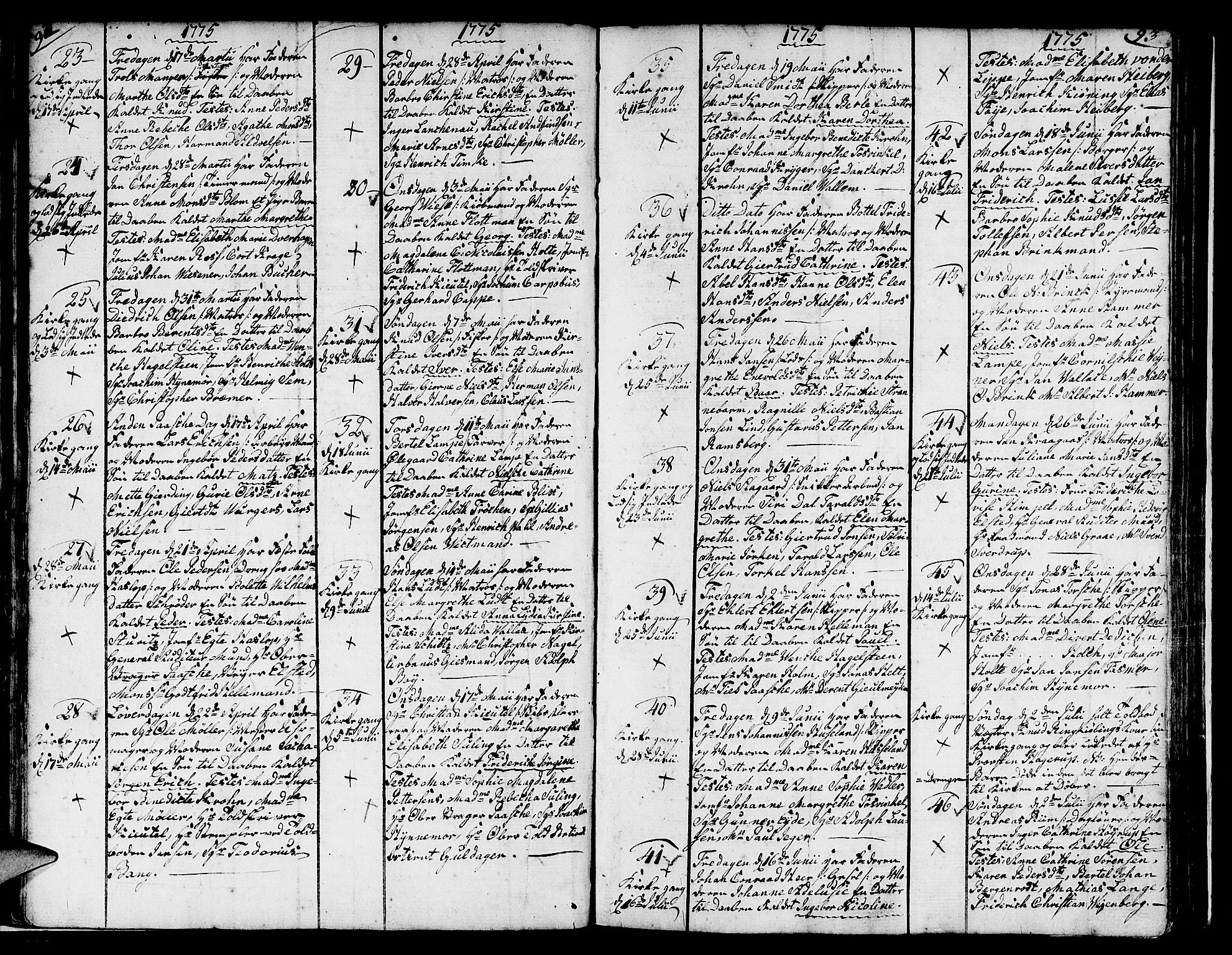 Nykirken Sokneprestembete, AV/SAB-A-77101/H/Haa/L0004: Parish register (official) no. A 4, 1765-1775, p. 92-93