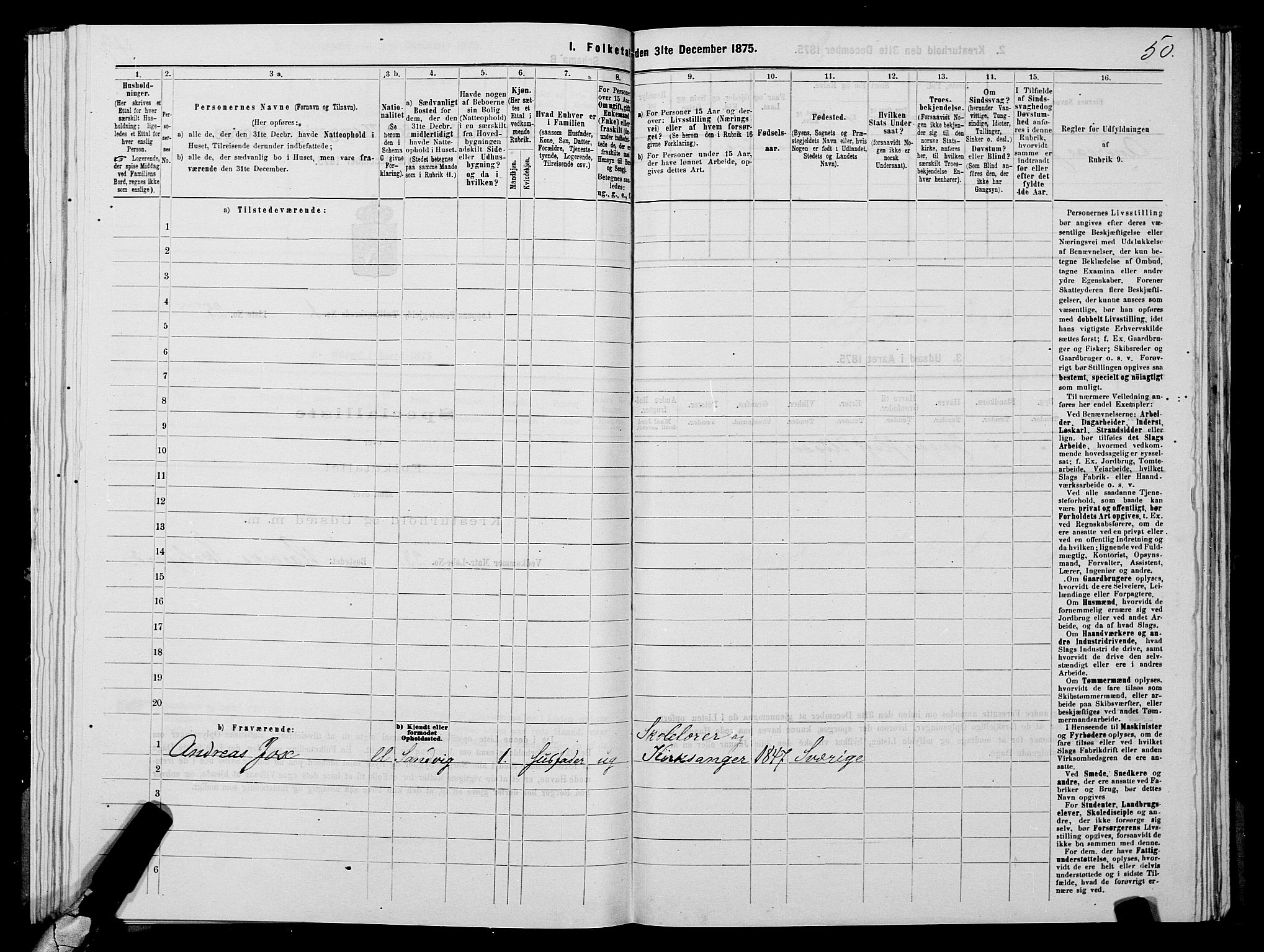 SATØ, 1875 census for 2014P Loppa, 1875, p. 1050