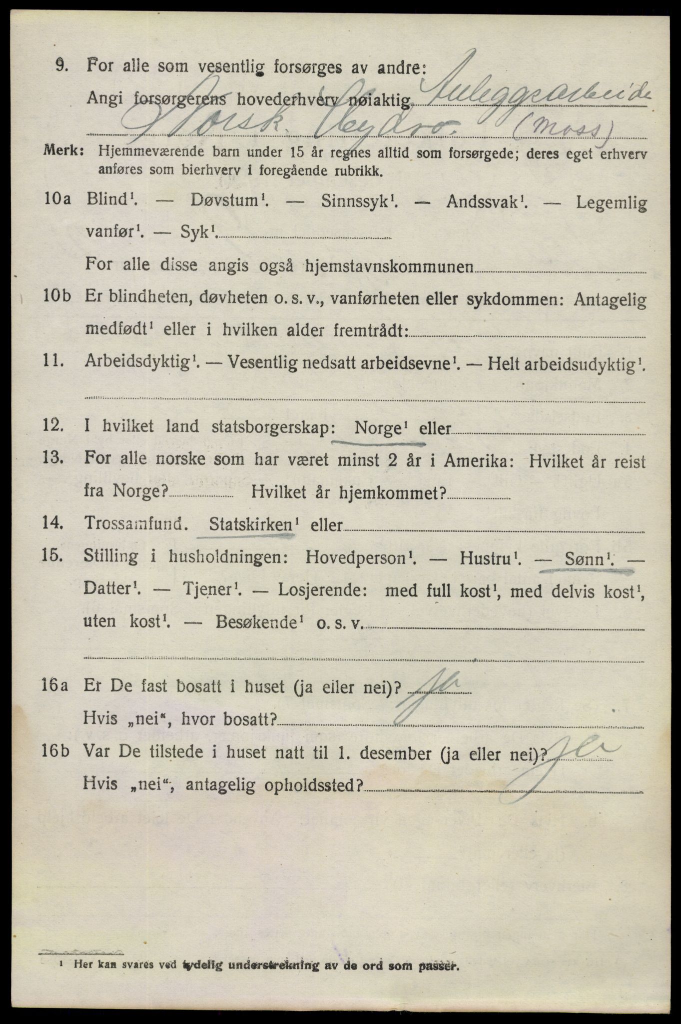 SAO, 1920 census for Tune, 1920, p. 3041