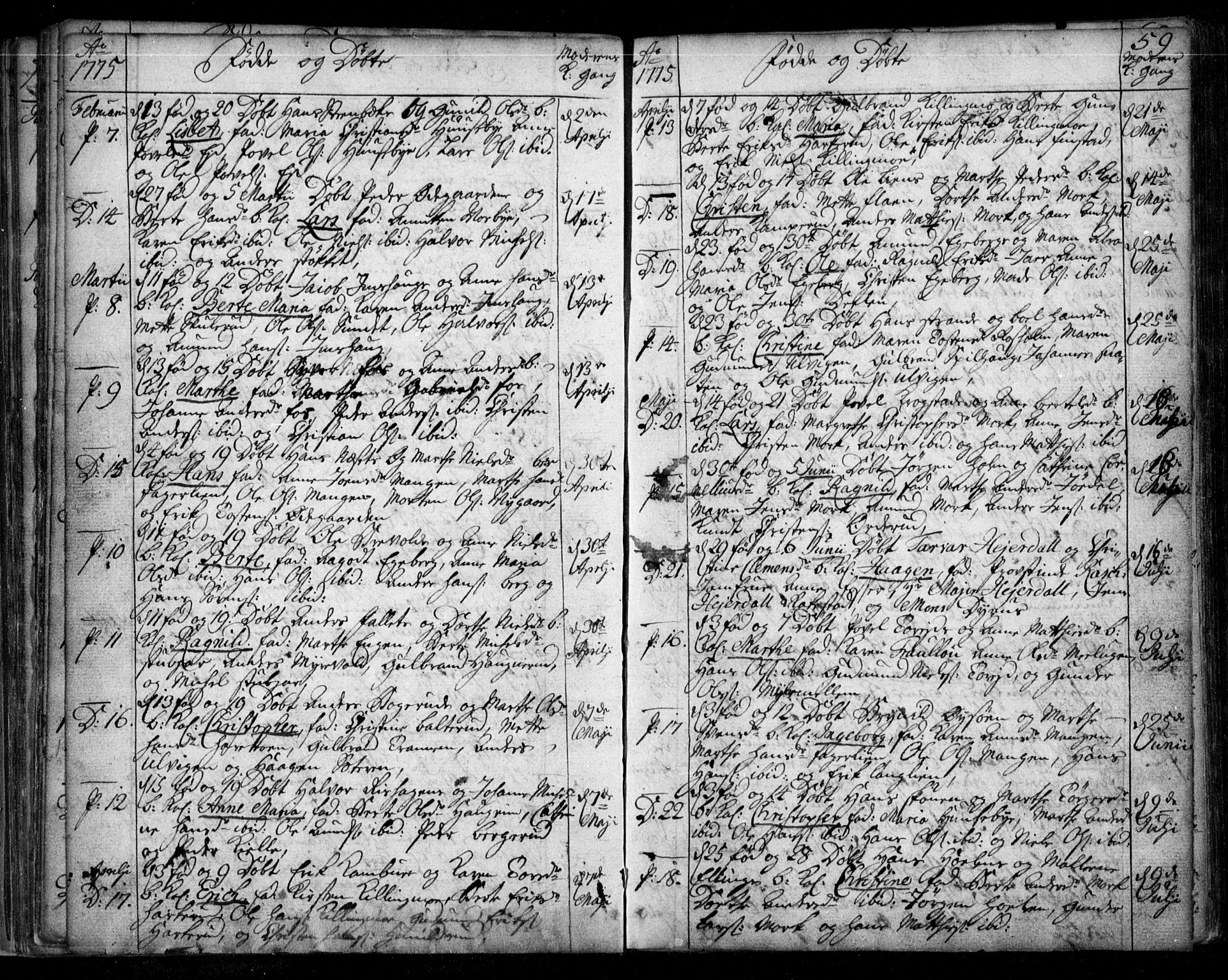 Aurskog prestekontor Kirkebøker, SAO/A-10304a/F/Fa/L0003: Parish register (official) no. I 3, 1767-1807, p. 59