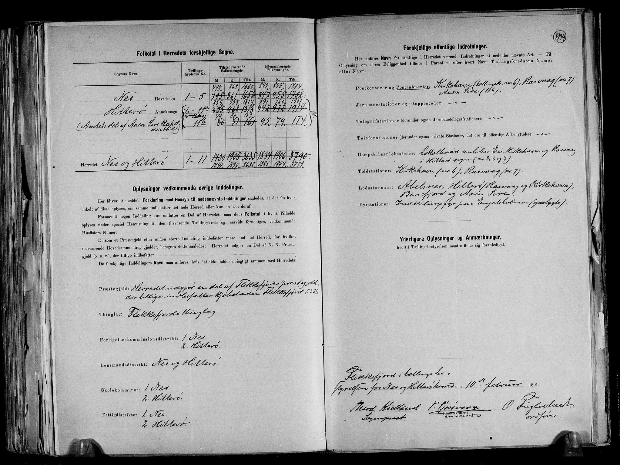 RA, 1891 census for 1043 Hidra og Nes, 1891, p. 3