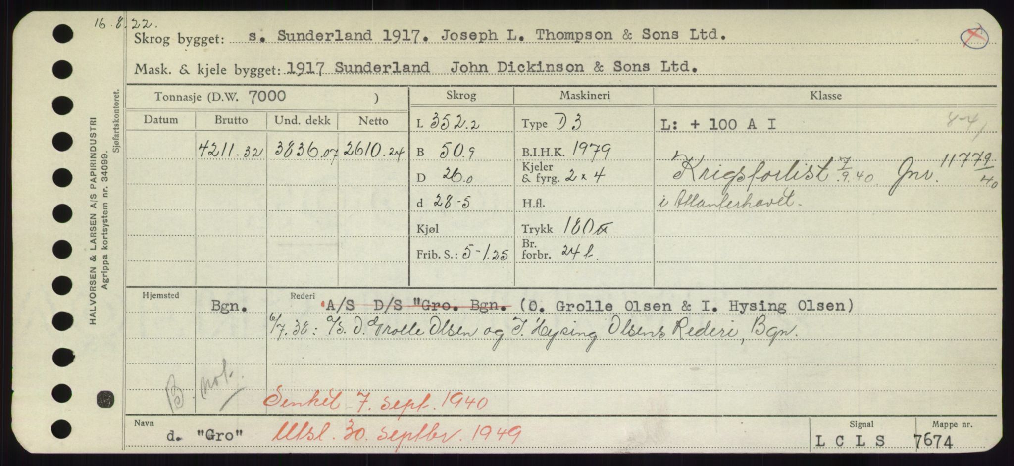 Sjøfartsdirektoratet med forløpere, Skipsmålingen, RA/S-1627/H/Hd/L0013: Fartøy, Gne-Gås, p. 261