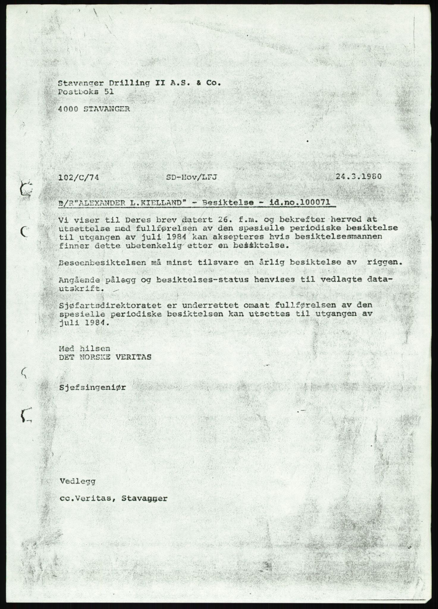 Justisdepartementet, Granskningskommisjonen ved Alexander Kielland-ulykken 27.3.1980, AV/RA-S-1165/D/L0025: I Det norske Veritas (Doku.liste + I6, I12, I18-I20, I29, I32-I33, I35, I37-I39, I42)/J Department of Energy (J11)/M Lloyds Register(M6, M8-M10)/T (T2-T3/ U Stabilitet (U1-U2)/V Forankring (V1-V3), 1980-1981, p. 243