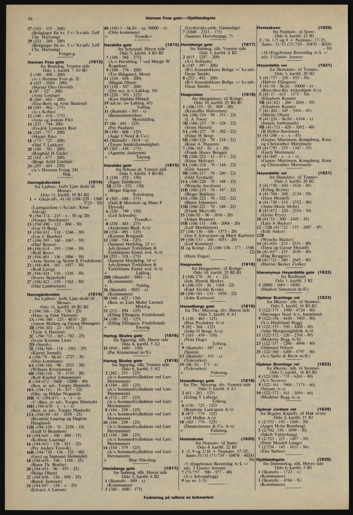 Kristiania/Oslo adressebok, PUBL/-, 1978-1979, p. 84