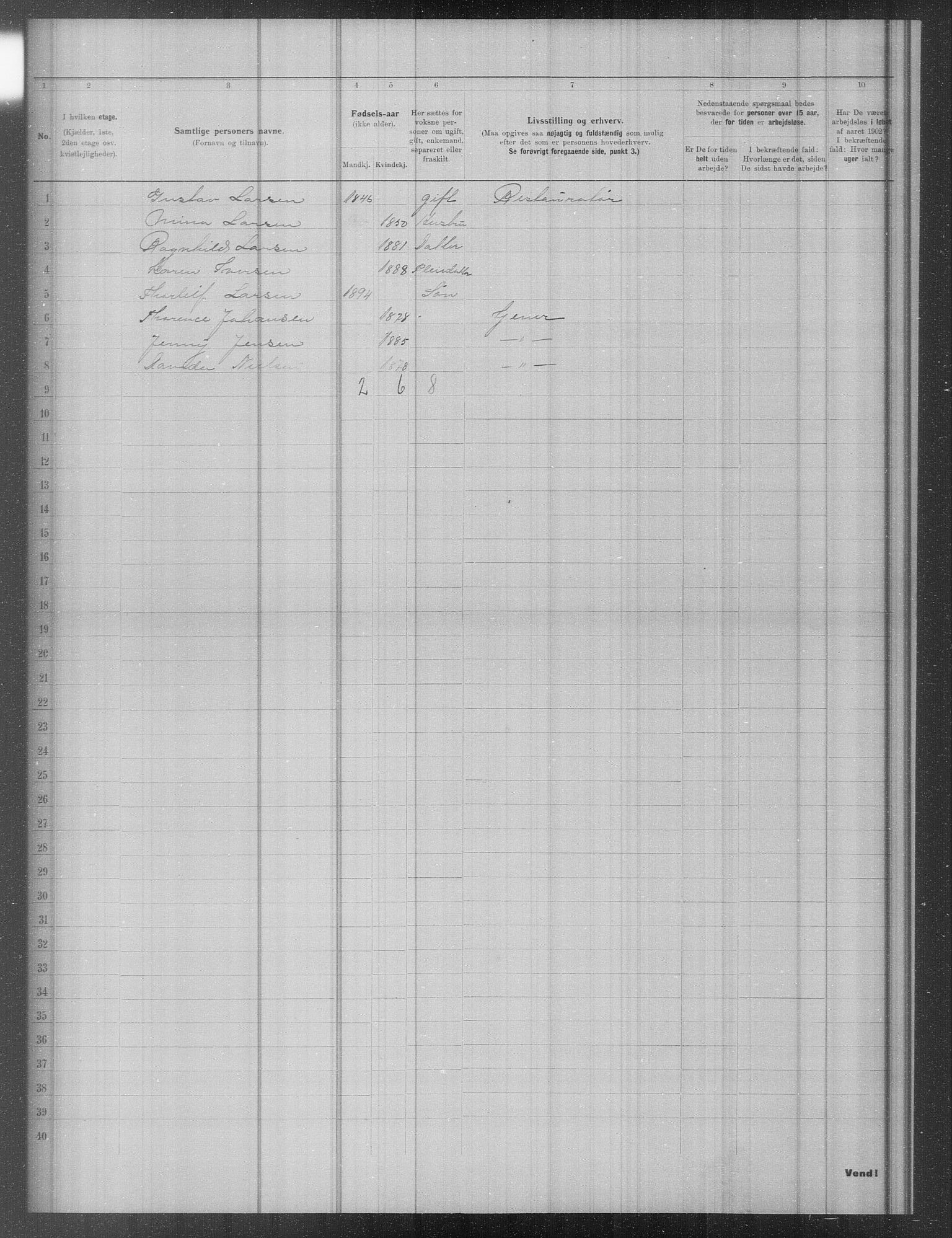 OBA, Municipal Census 1902 for Kristiania, 1902, p. 11052