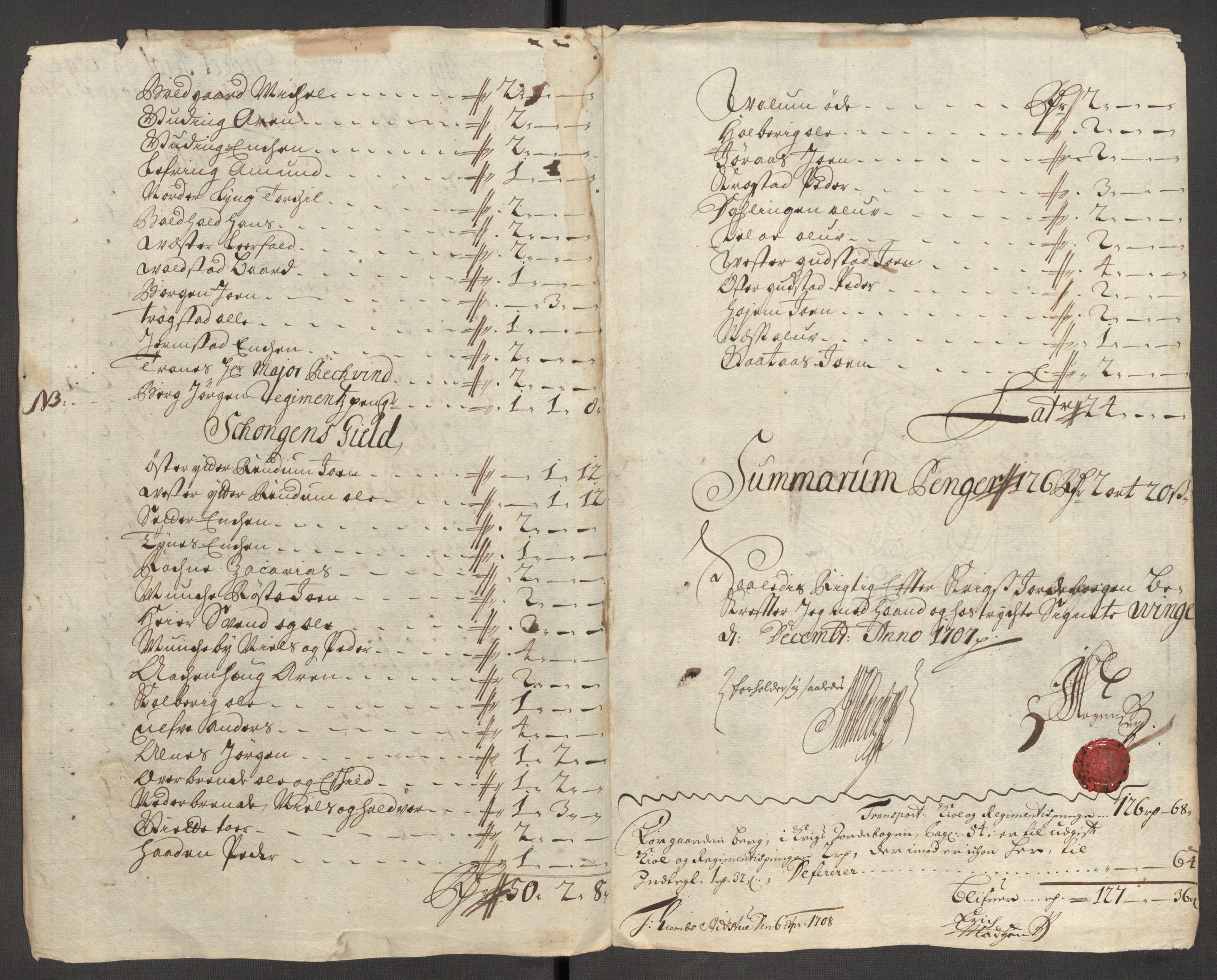 Rentekammeret inntil 1814, Reviderte regnskaper, Fogderegnskap, RA/EA-4092/R62/L4197: Fogderegnskap Stjørdal og Verdal, 1707, p. 114