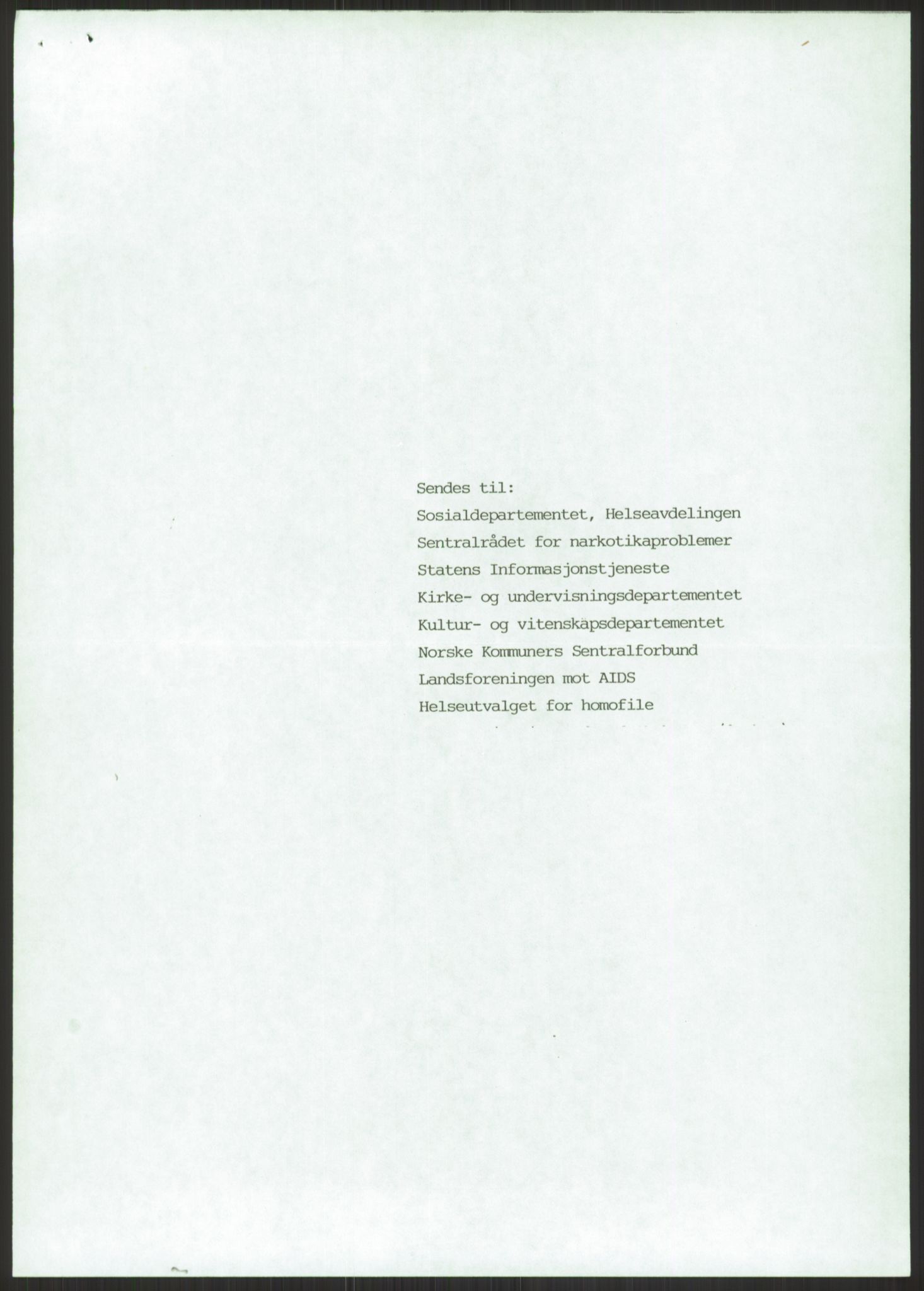 Sosialdepartementet, Administrasjons-, trygde-, plan- og helseavdelingen, RA/S-6179/D/L2240/0004: -- / 619 Diverse. HIV/AIDS, 1987, p. 371
