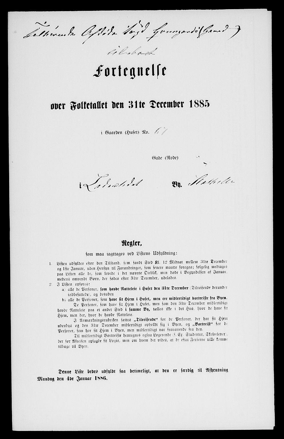 SAKO, 1885 census for 0803 Stathelle, 1885, p. 129