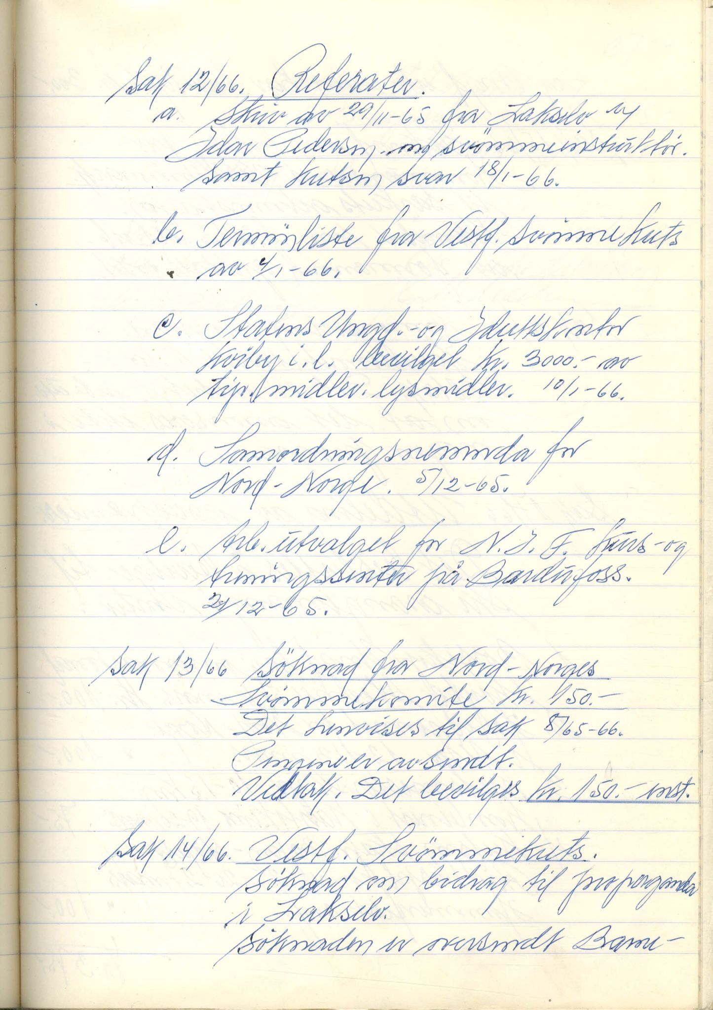 Vest-Finnmark Idrettskrets, FMFB/A-1042/A/Aa/L0003: Møteprotokoll for styre, kretsting og arbeidsutvalg, 1961-1971, p. 134