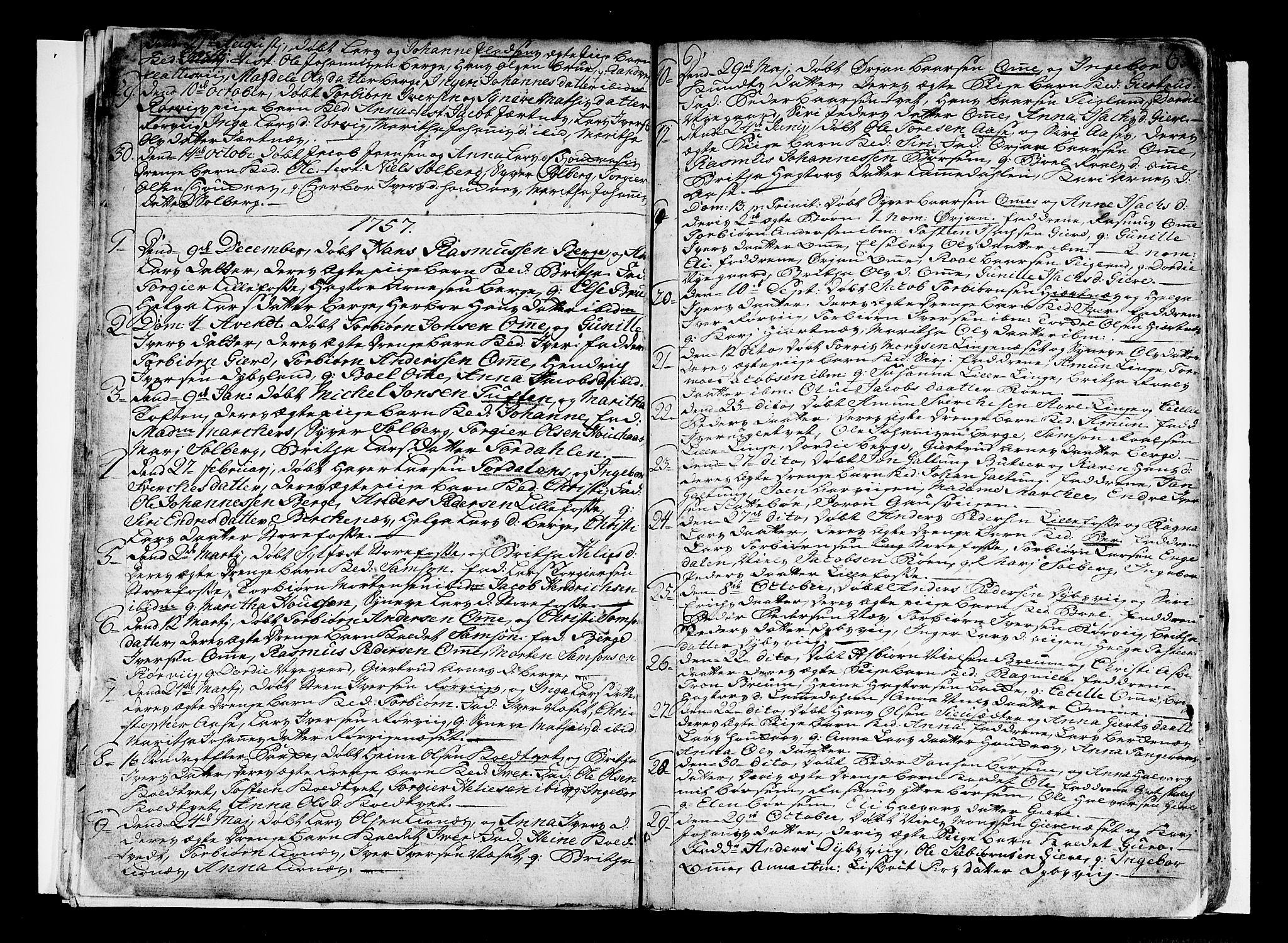 Strandebarm sokneprestembete, SAB/A-78401/H/Haa: Parish register (official) no. A 3 /1, 1750-1787, p. 6