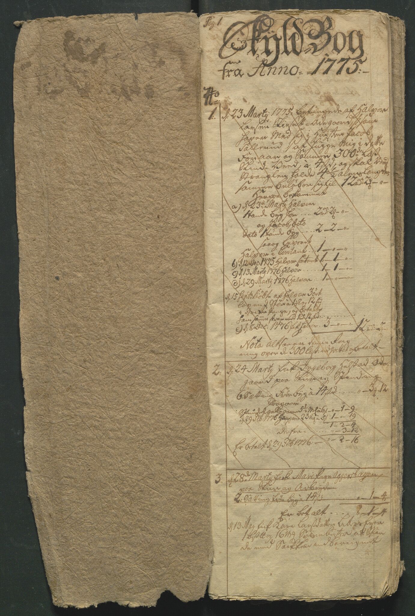 Åker i Vang, Hedmark, og familien Todderud, AV/SAH-ARK-010/R/Ra/L0001/0003: Regnskapsbøker/lister / 'Skyldbog', 1775-1799