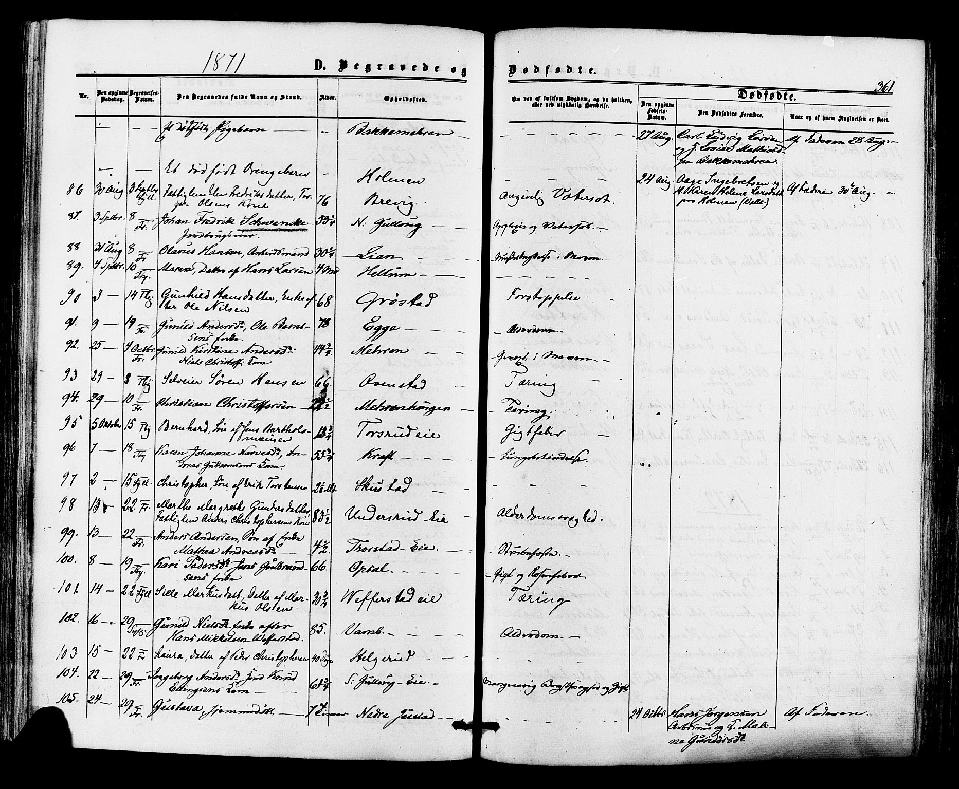 Lier kirkebøker, AV/SAKO-A-230/F/Fa/L0013: Parish register (official) no. I 13, 1865-1874, p. 361