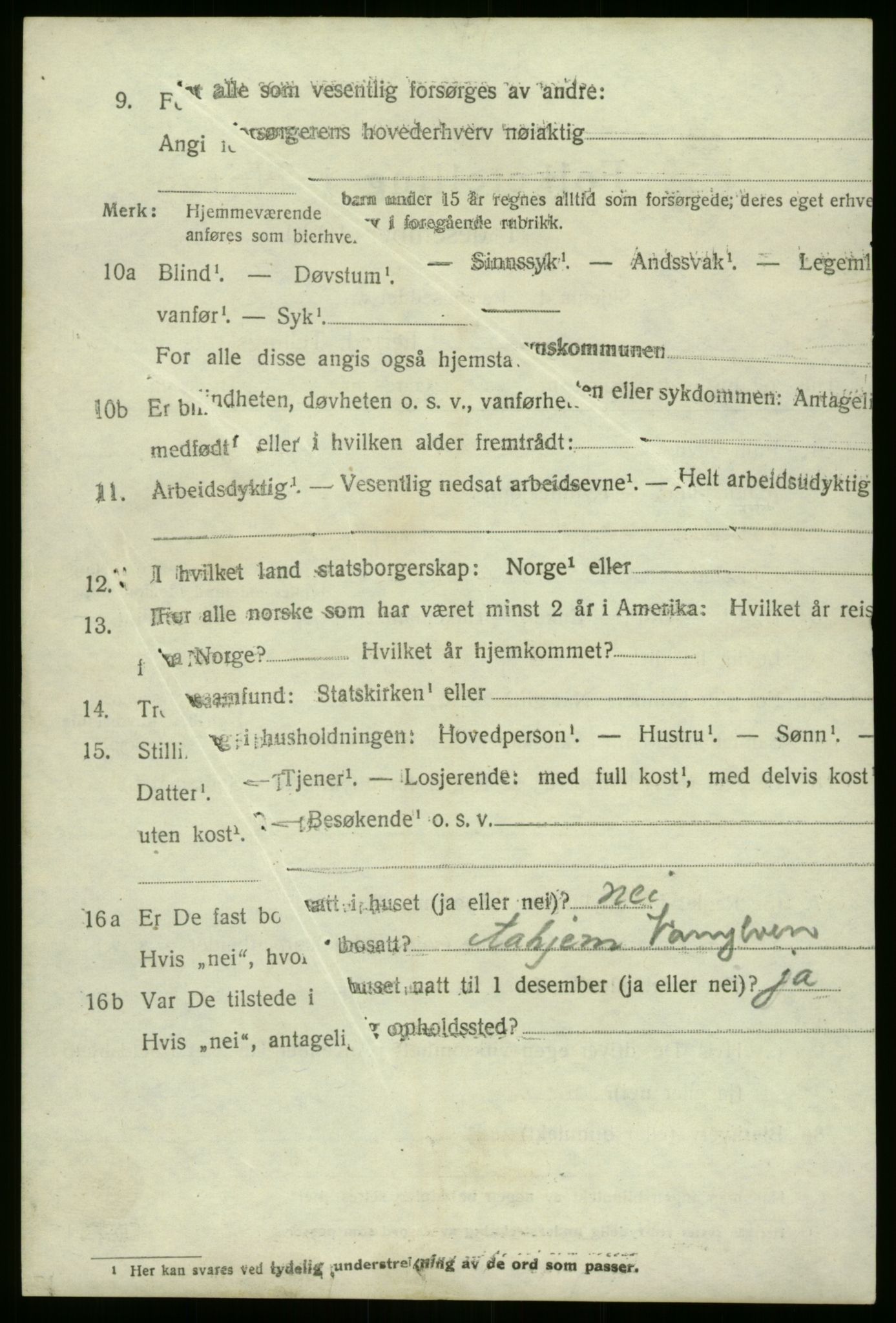 SAB, 1920 census for Selje, 1920, p. 3362