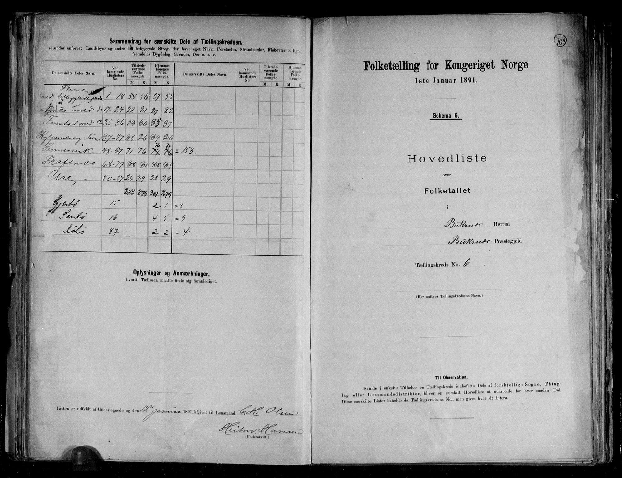 RA, 1891 census for 1860 Buksnes, 1891, p. 20