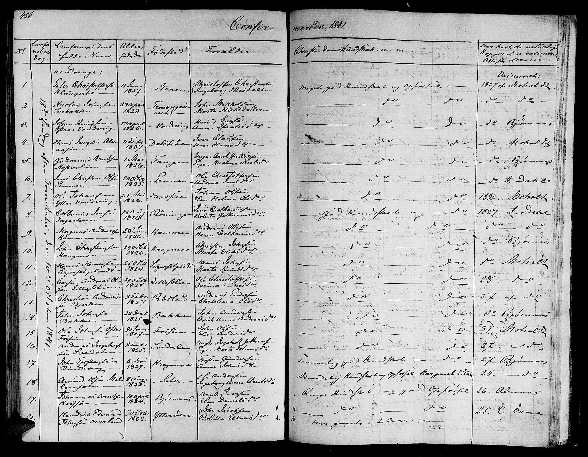 Ministerialprotokoller, klokkerbøker og fødselsregistre - Nord-Trøndelag, SAT/A-1458/701/L0006: Parish register (official) no. 701A06, 1825-1841, p. 456