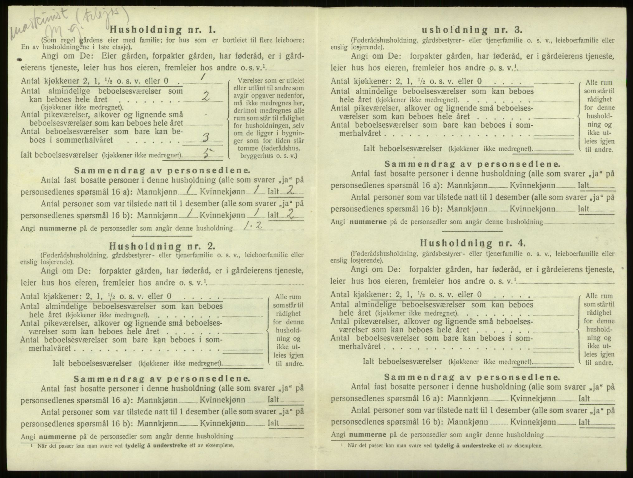 SAB, 1920 census for Haus, 1920, p. 185