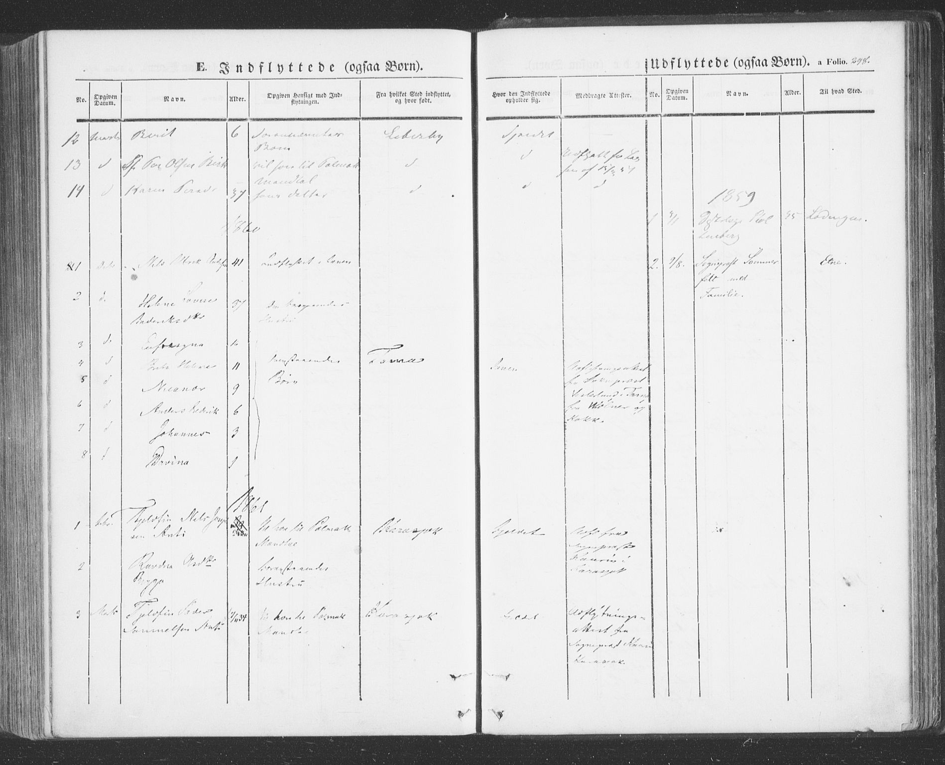 Tana sokneprestkontor, AV/SATØ-S-1334/H/Ha/L0001kirke: Parish register (official) no. 1, 1846-1861, p. 298