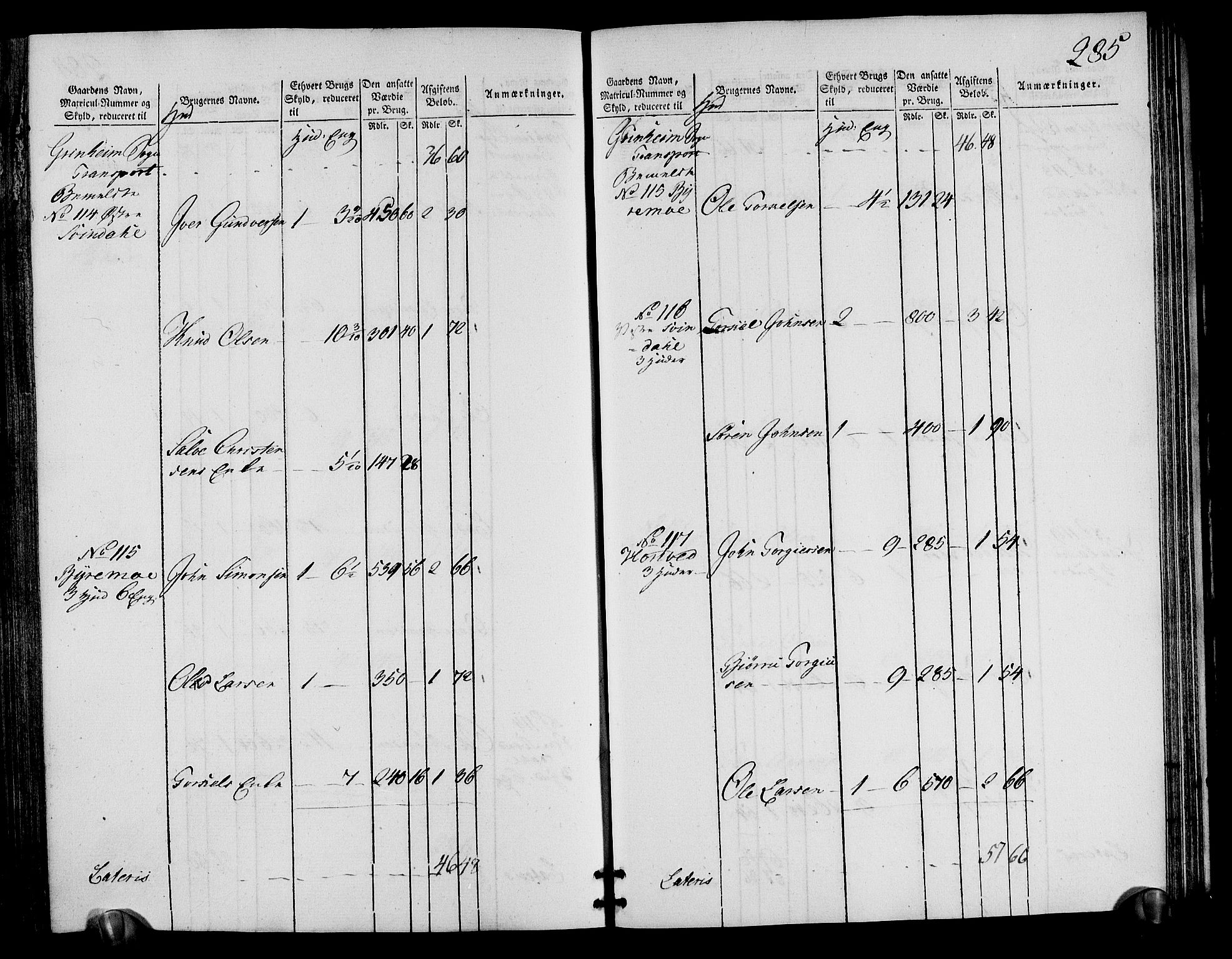 Rentekammeret inntil 1814, Realistisk ordnet avdeling, AV/RA-EA-4070/N/Ne/Nea/L0095: Lista fogderi. Oppebørselsregister, 1803-1804, p. 293