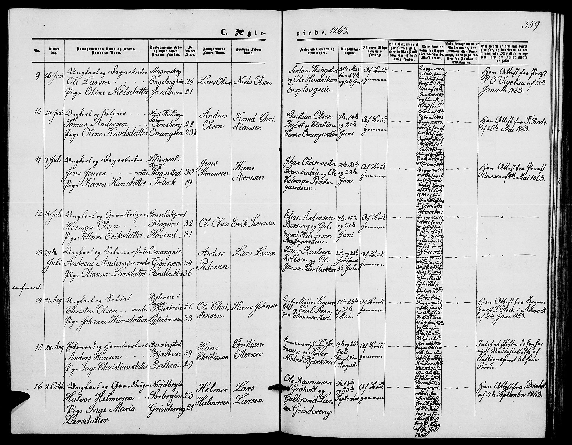 Løten prestekontor, SAH/PREST-022/L/La/L0004: Parish register (copy) no. 4, 1863-1877, p. 359