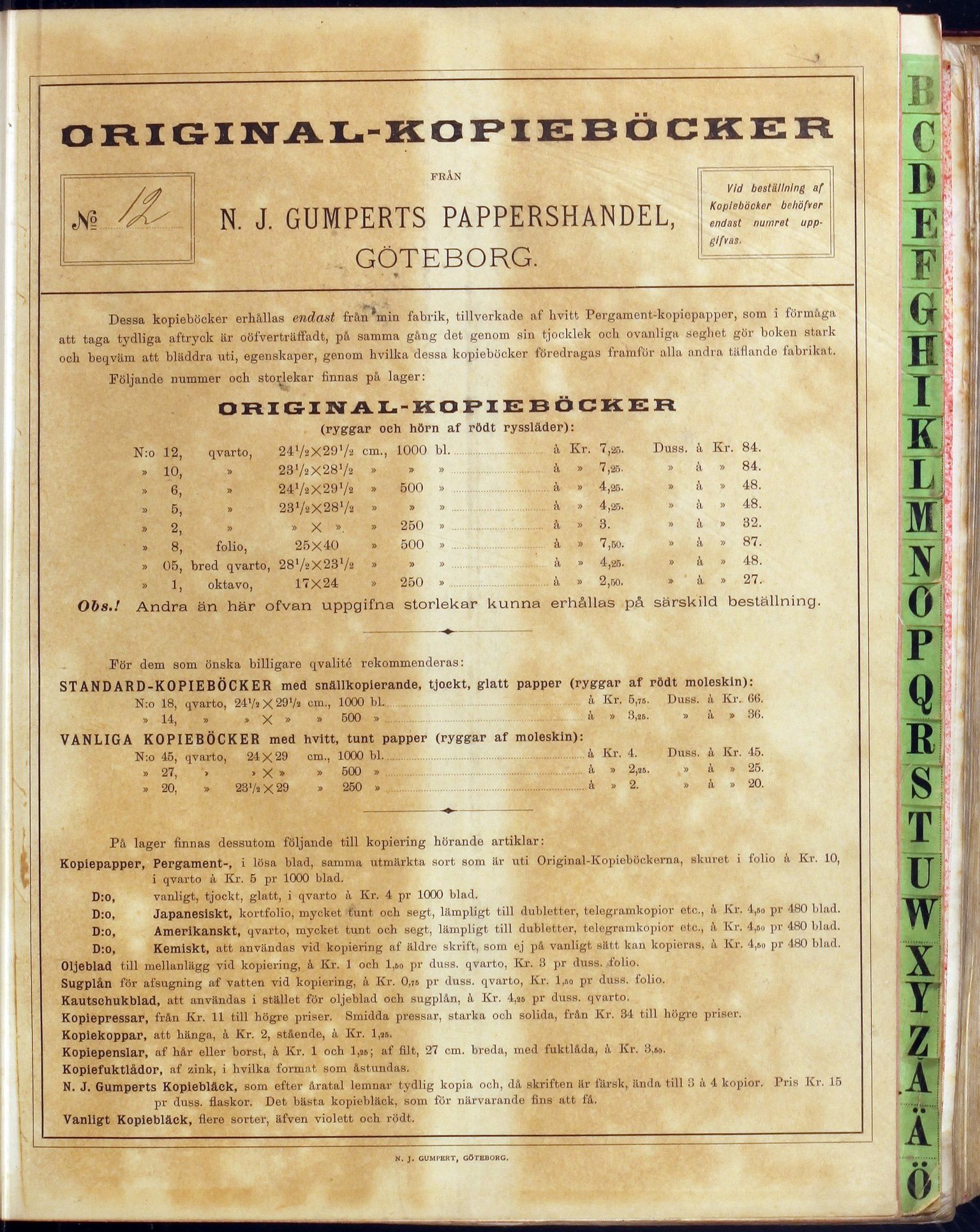 A/S Sulitjelma Gruber, AIN/NA052/B/Bc/L0008: S.G. til Helsingborg, 1894-1899