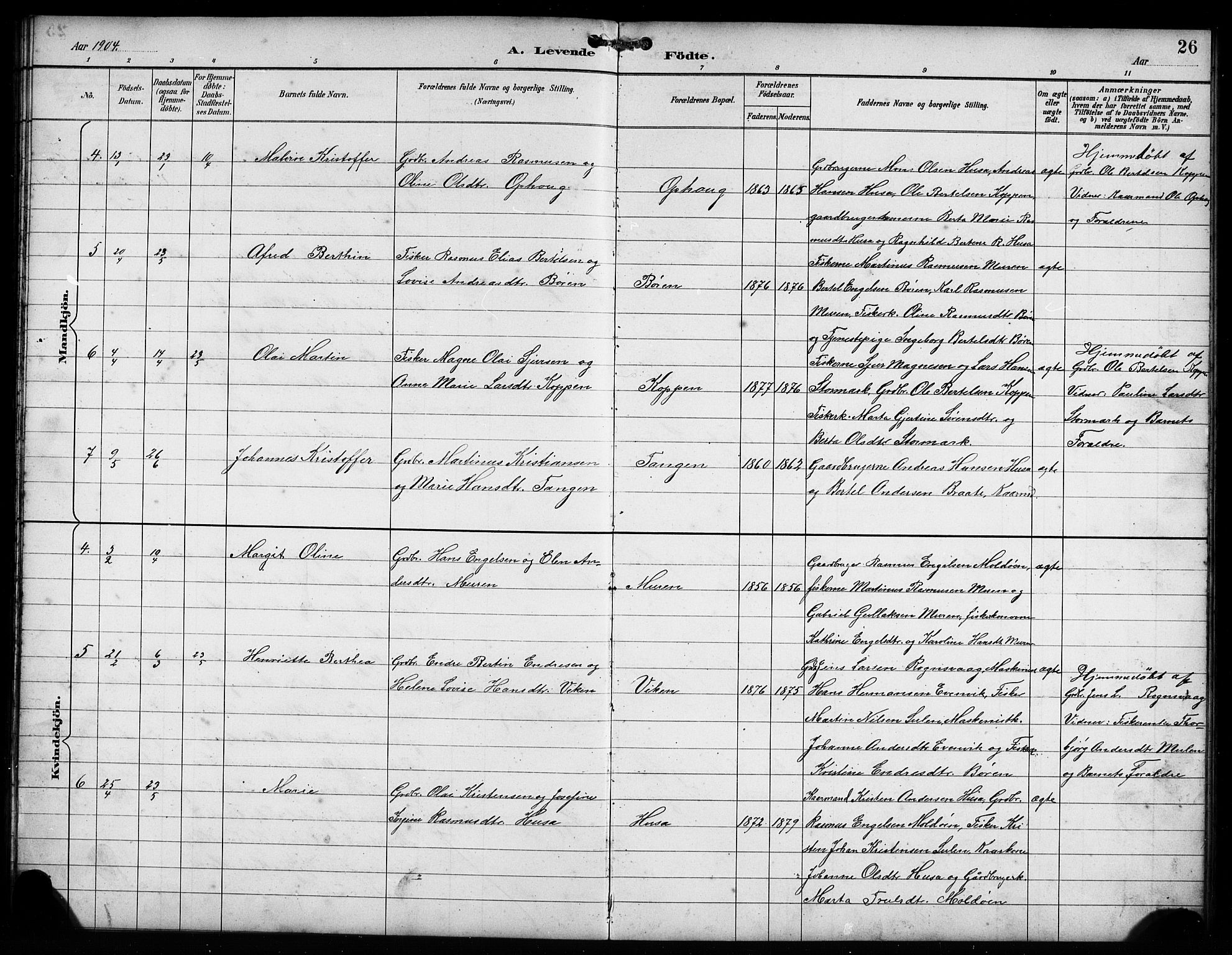 Lindås Sokneprestembete, AV/SAB-A-76701/H/Hab/Habd/L0002: Parish register (copy) no. D 2, 1898-1910, p. 26