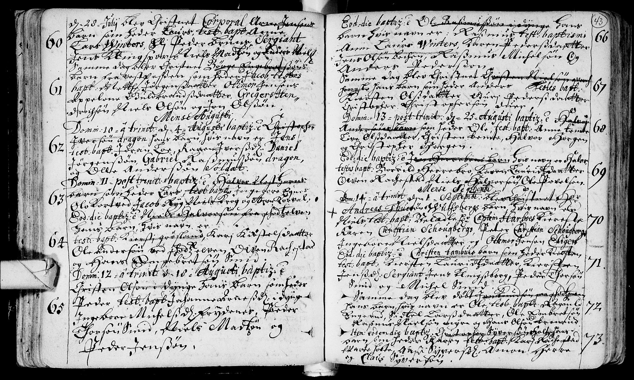 Eiker kirkebøker, AV/SAKO-A-4/F/Fa/L0002: Parish register (official) no. I 2, 1705-1724, p. 43