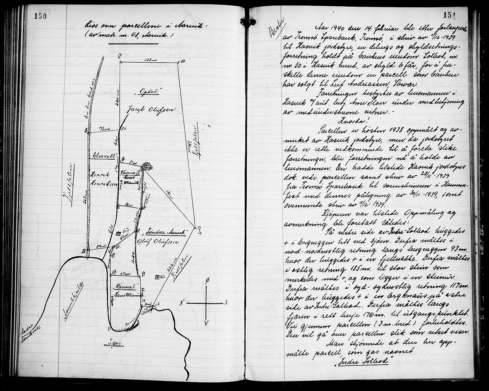 Lensmannen i Hasvik (hos Finnmarkseiendommen)*, FIEI/-, 1938-1944, p. 150-151