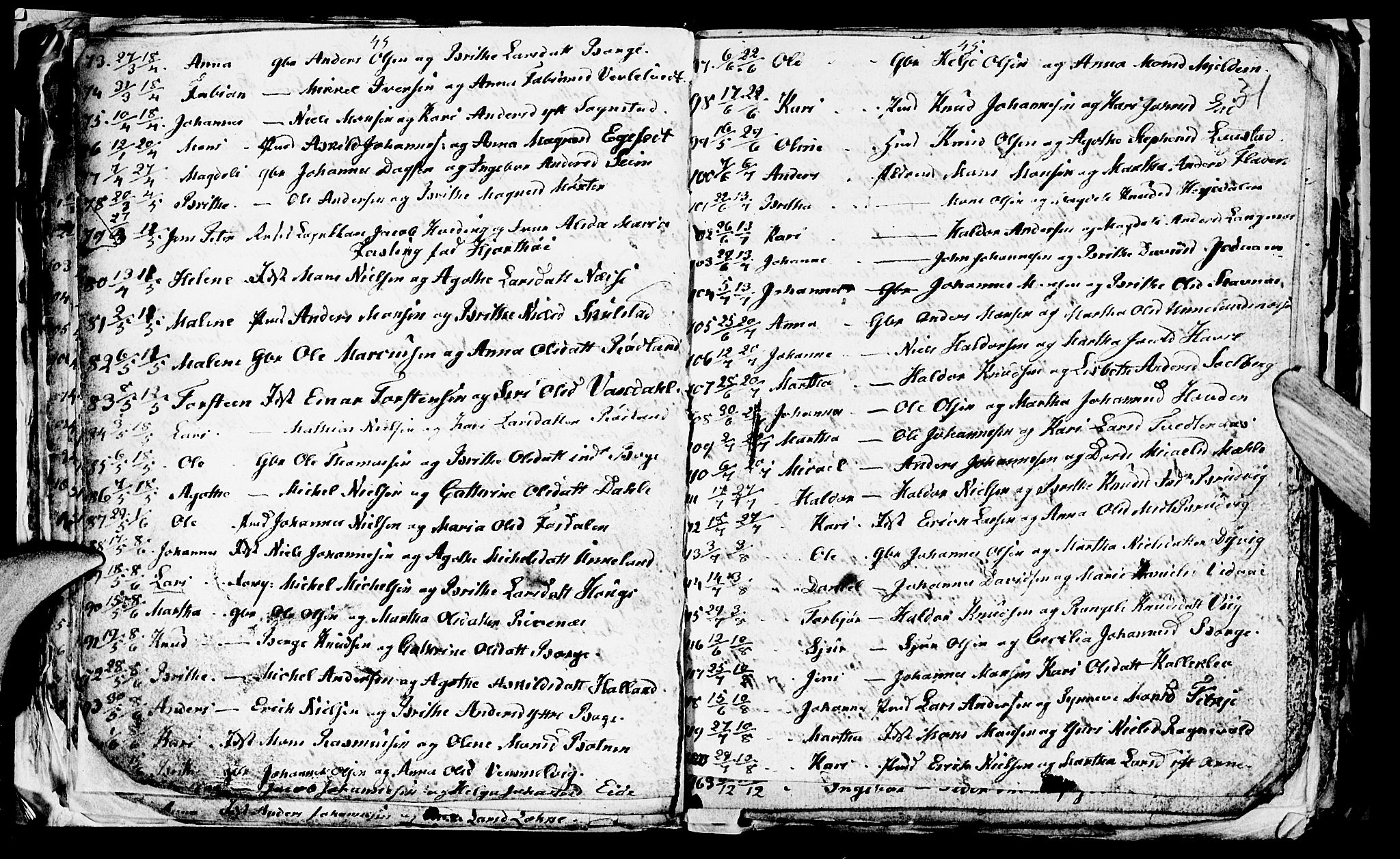 Haus sokneprestembete, AV/SAB-A-75601/H/Hab: Parish register (copy) no. A 1, 1830-1855, p. 31