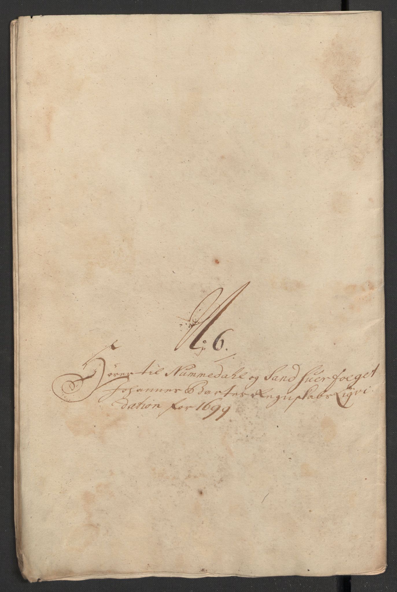 Rentekammeret inntil 1814, Reviderte regnskaper, Fogderegnskap, RA/EA-4092/R24/L1577: Fogderegnskap Numedal og Sandsvær, 1698-1700, p. 359
