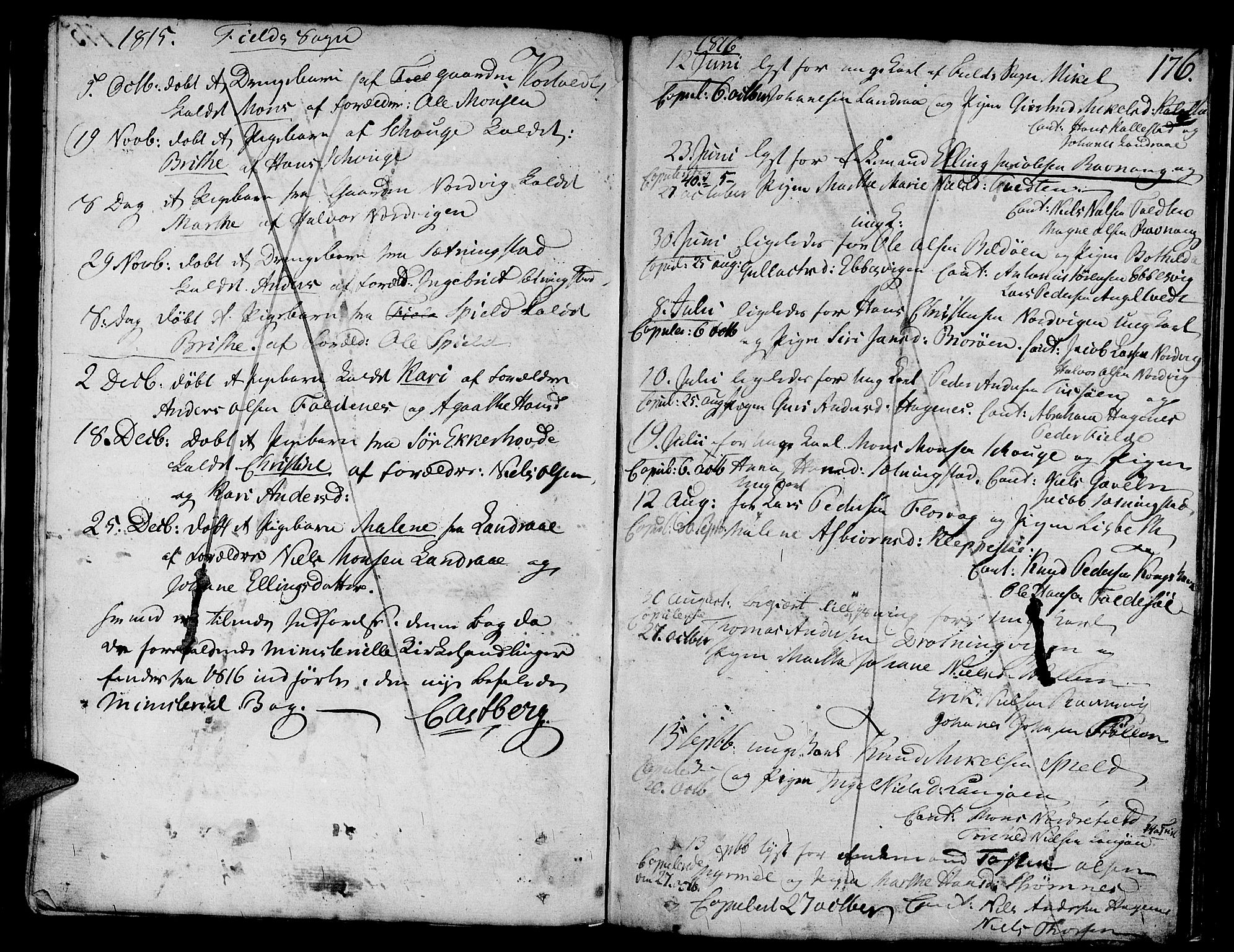 Askøy Sokneprestembete, SAB/A-74101/H/Ha/Haa/Haaa/L0002: Parish register (official) no. A 2, 1801-1818, p. 176