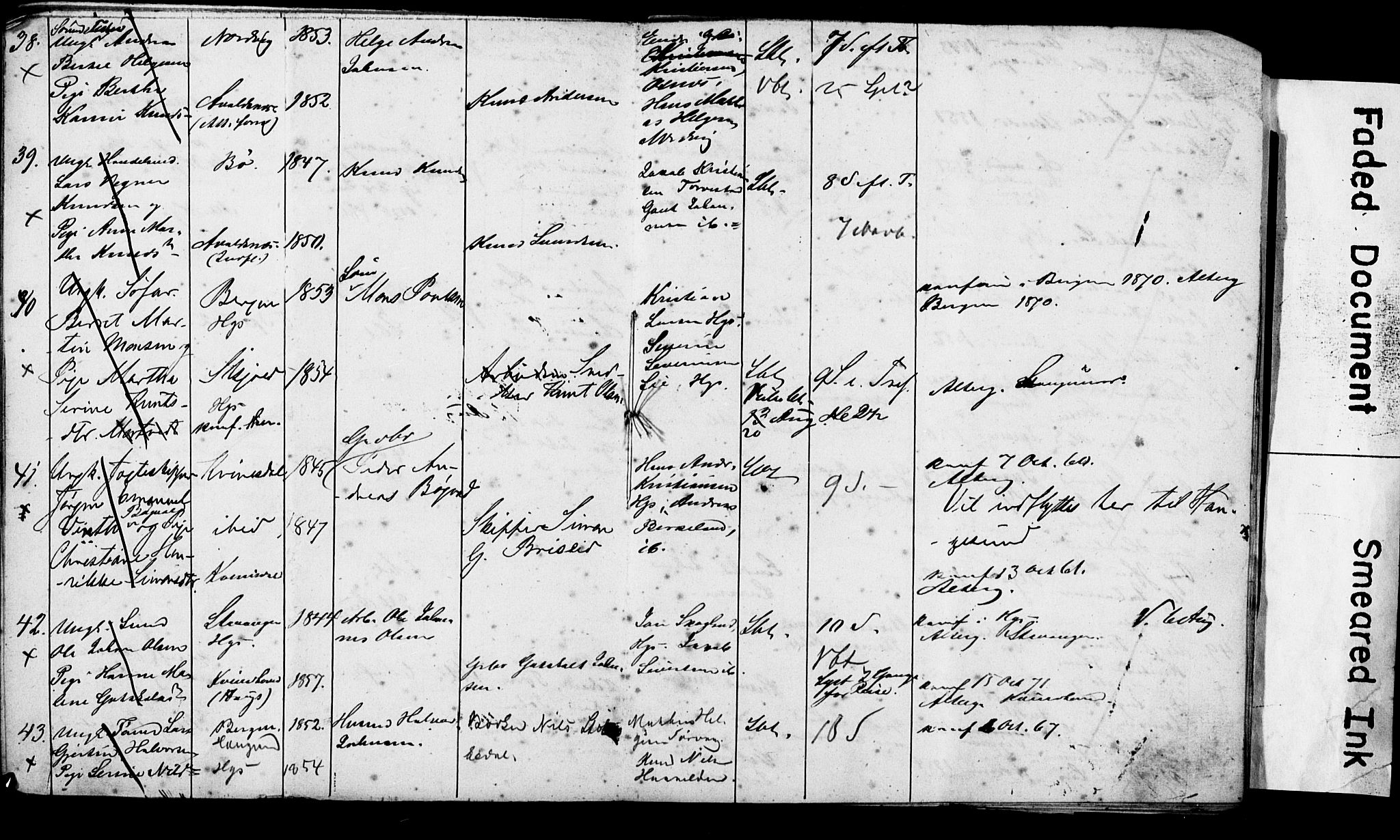 Torvastad sokneprestkontor, SAST/A -101857/I/Ie/L0001: Banns register no. X 1B, 1877-1879