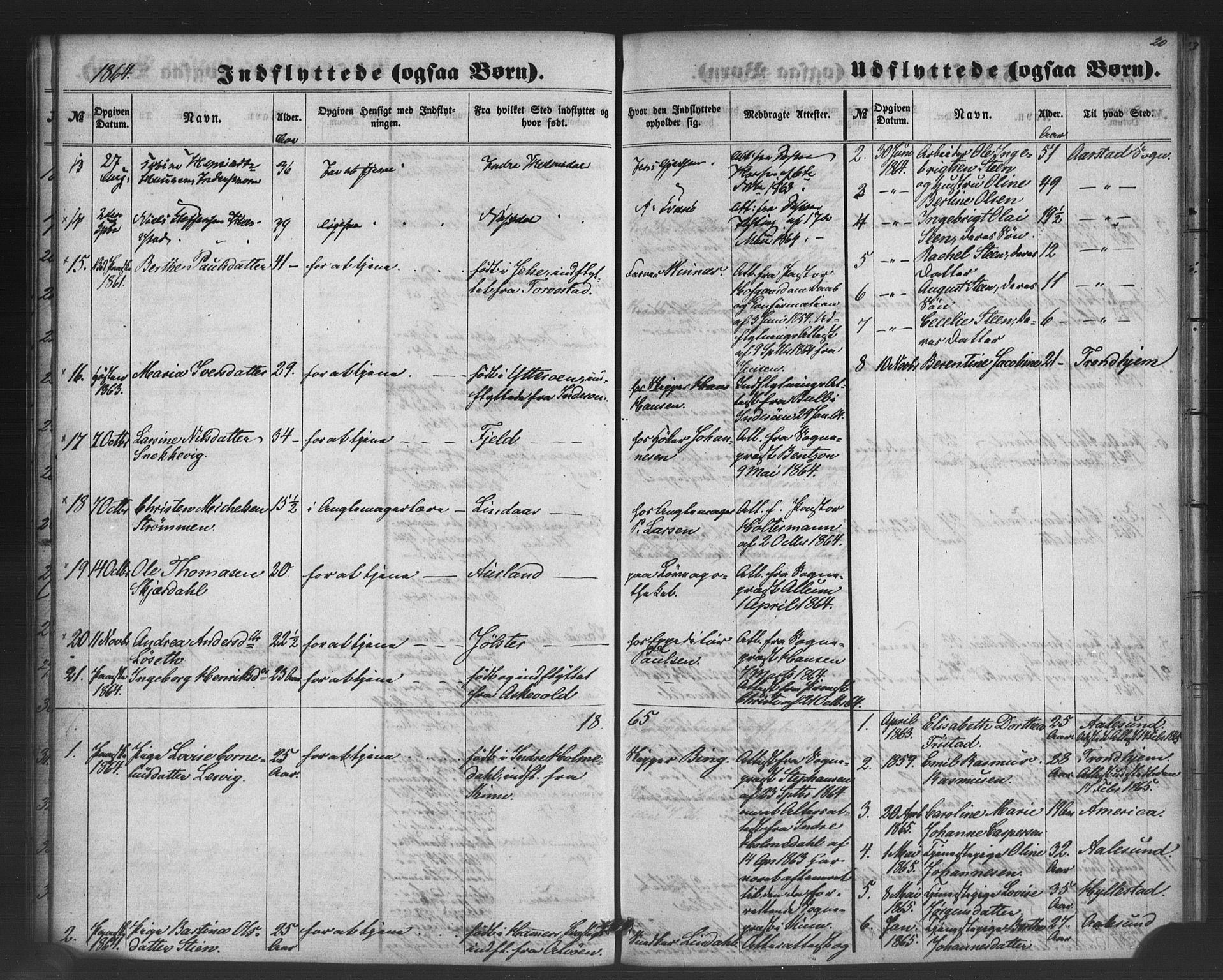 Nykirken Sokneprestembete, SAB/A-77101/H/Haa/L0050: Parish register (official) no. G 2, 1858-1879, p. 20