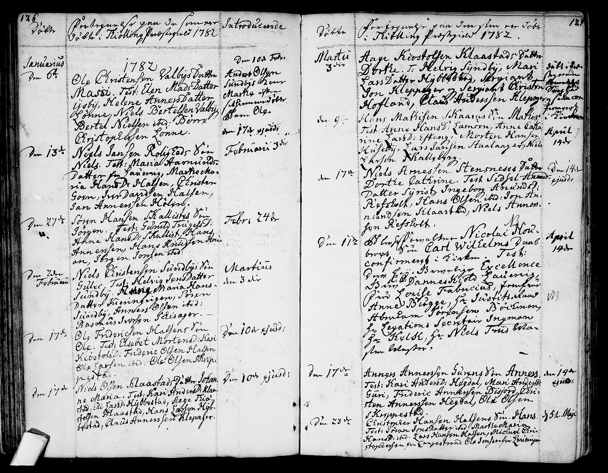 Tjølling kirkebøker, AV/SAKO-A-60/F/Fa/L0004: Parish register (official) no. 4, 1779-1817, p. 126-127
