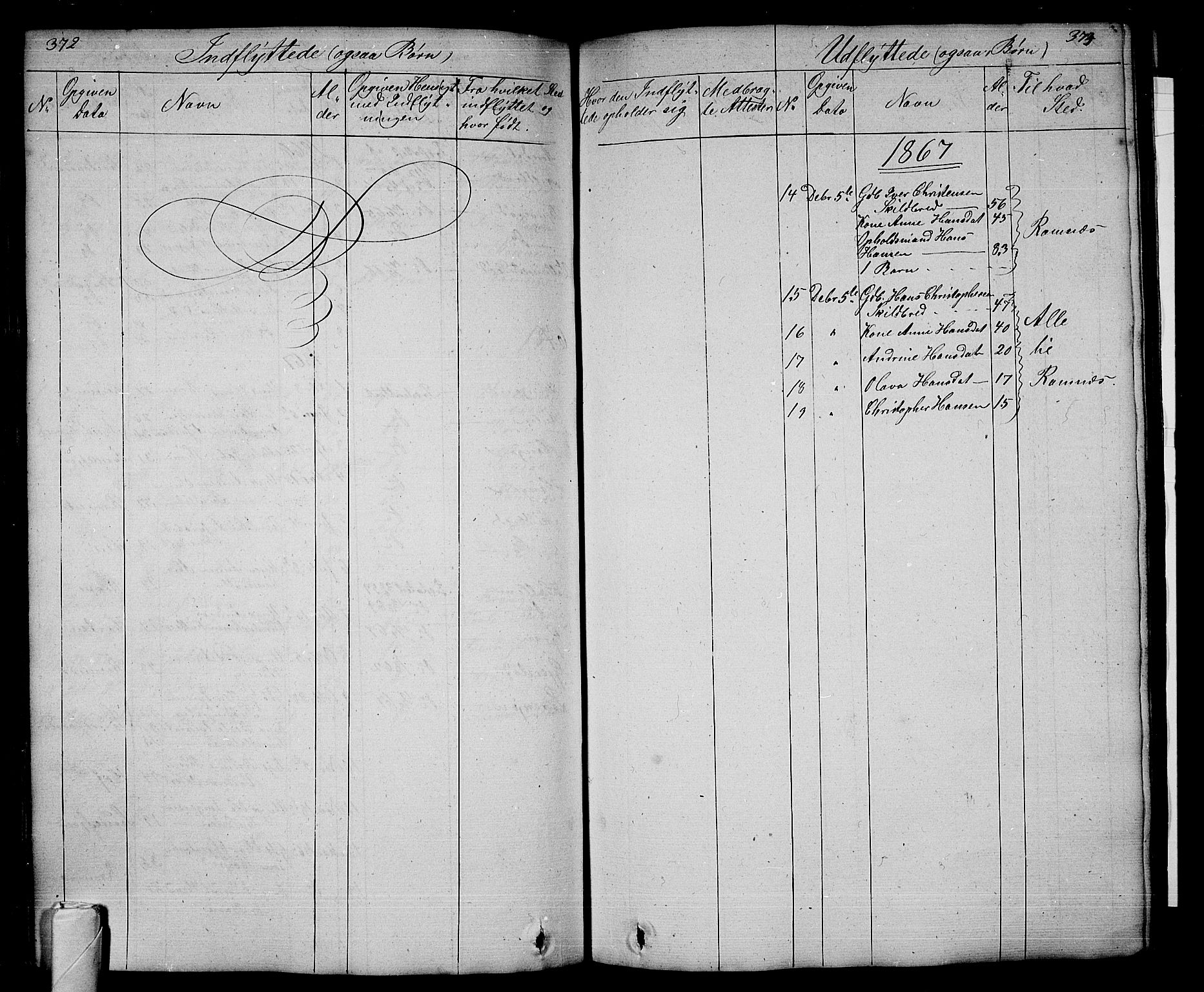 Andebu kirkebøker, AV/SAKO-A-336/G/Ga/L0003: Parish register (copy) no. I 3, 1832-1867, p. 372-373